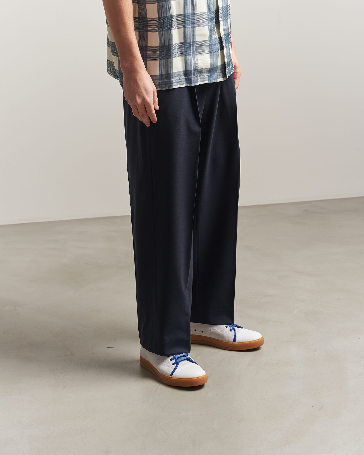 Uomini | Sneakers | Lanvin | DBB1 Nappa Cap Toe Sneaker White/Blue