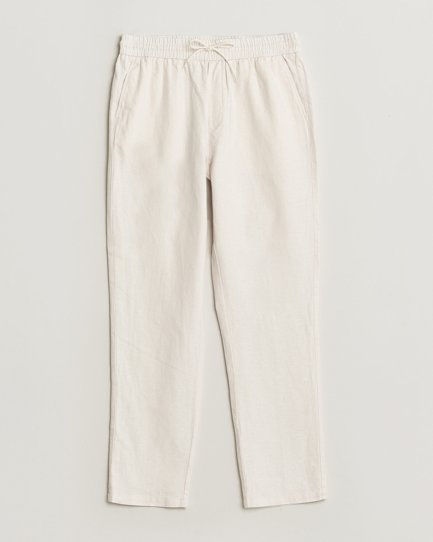 Uomini | Pantaloni | LES DEUX | Patrick Heavy Linen/Cotton Pants Eggnog White