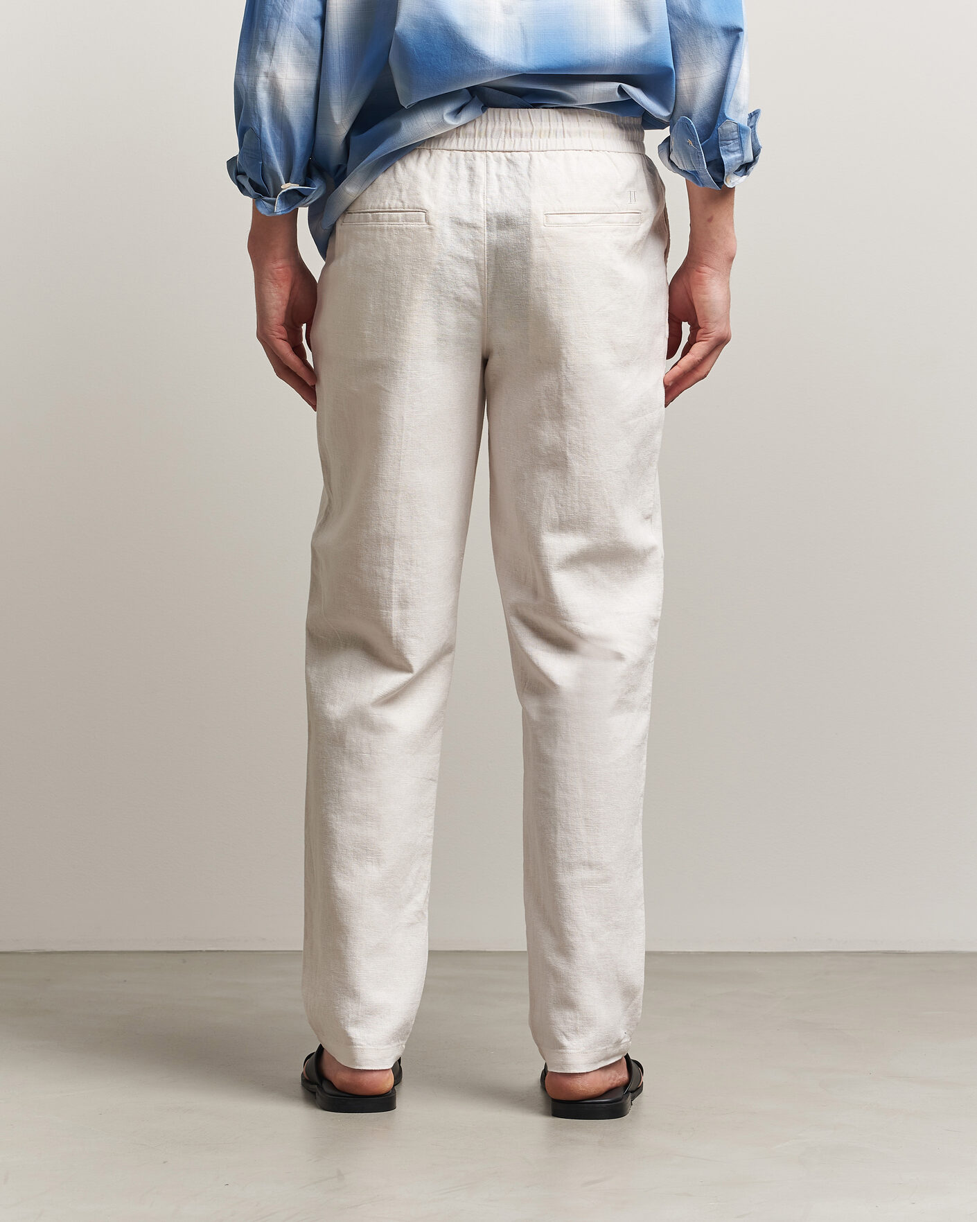 Uomini | Pantaloni | LES DEUX | Patrick Heavy Linen/Cotton Pants Eggnog White