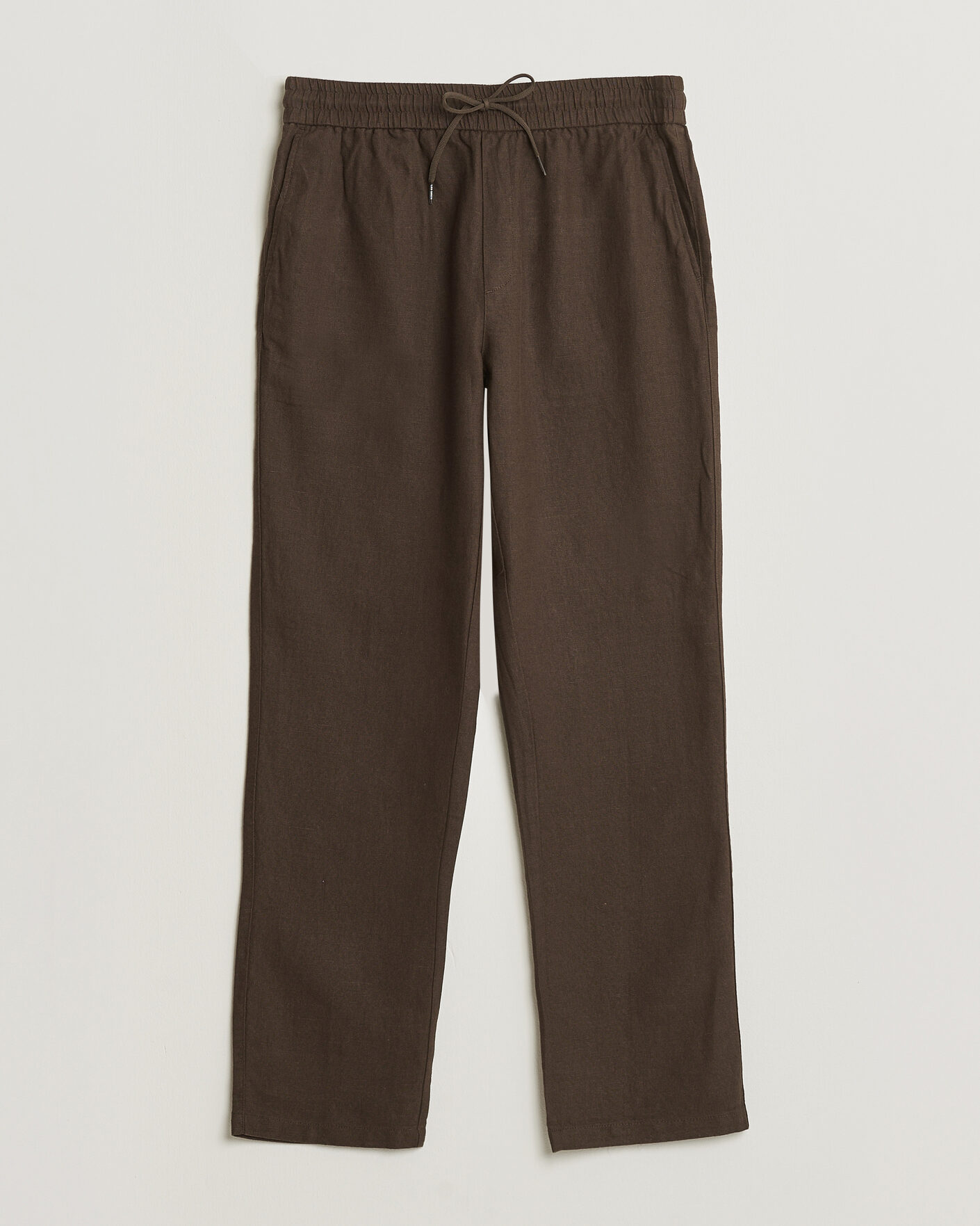 Uomini | Pantaloni | LES DEUX | Patrick Heavy Linen/Cotton Pants Brown