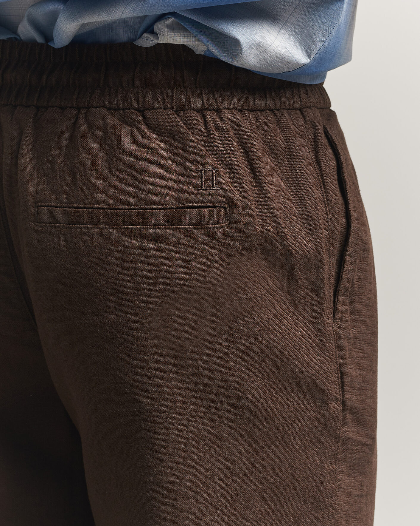 Uomini | Pantaloni | LES DEUX | Patrick Heavy Linen/Cotton Pants Brown