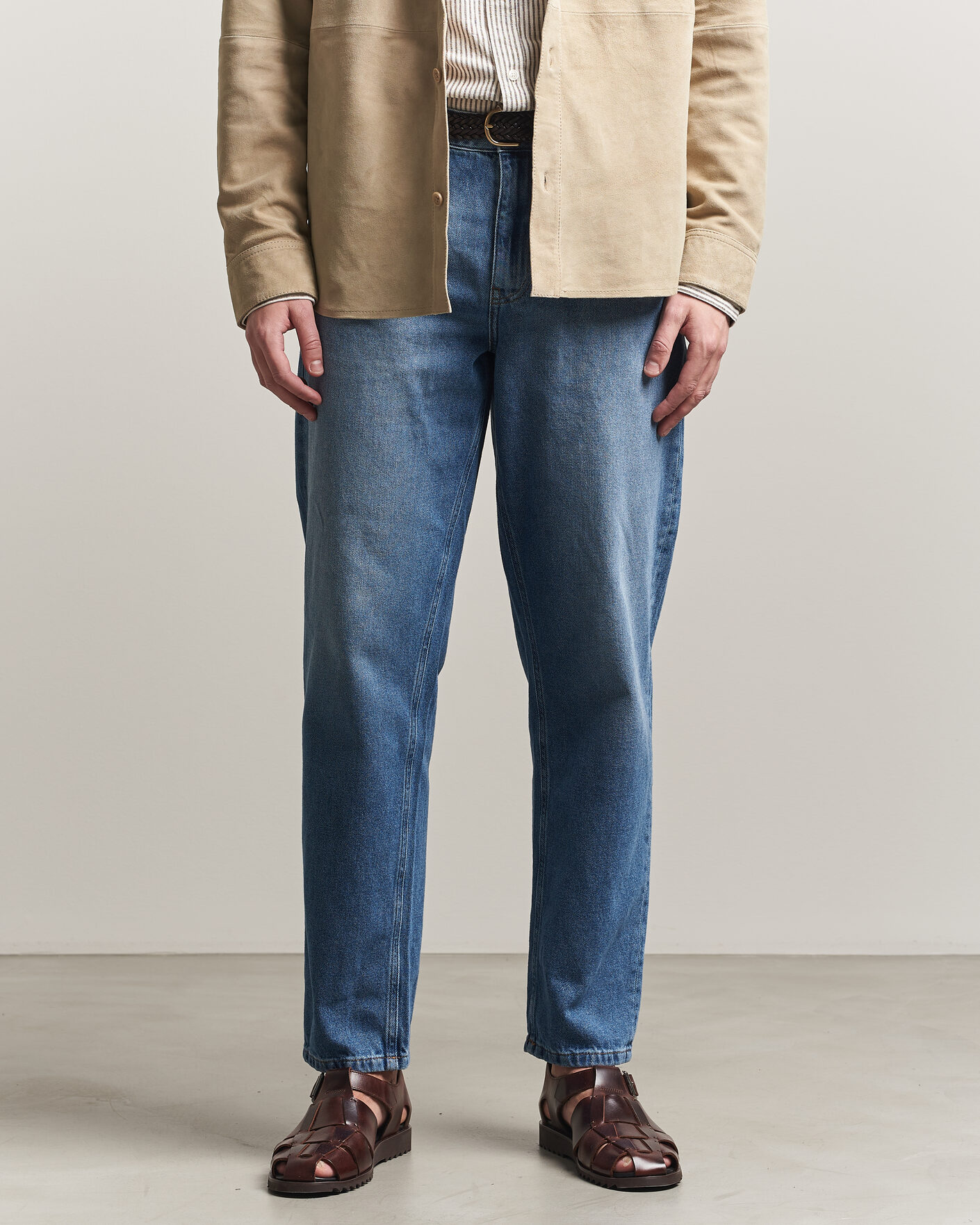 Uomini | Pantaloni | LES DEUX | Ryder Washed Jeans Medium Indigo Blue