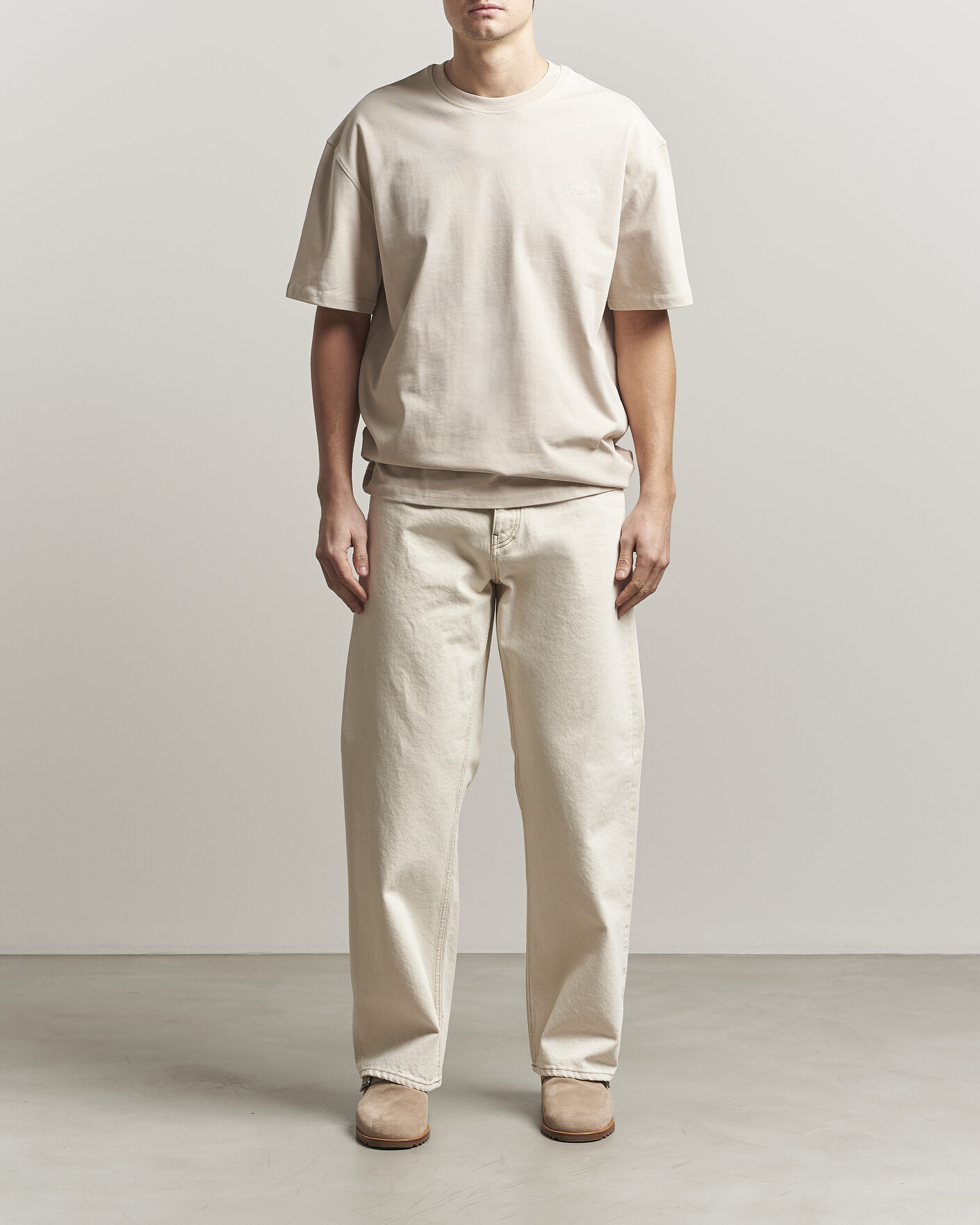 Uomini | T-shirt | LES DEUX | Crew T-Shirt Light Sand