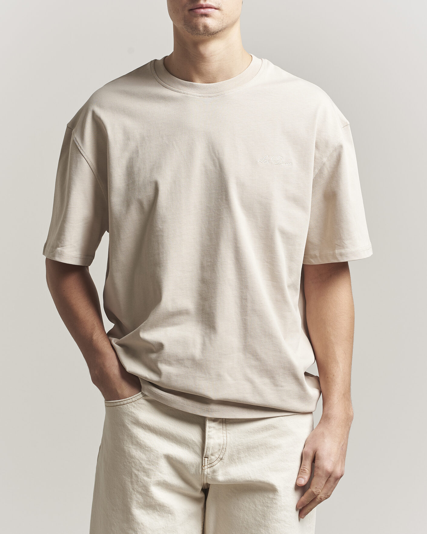 Uomini | T-shirt | LES DEUX | Crew T-Shirt Light Sand