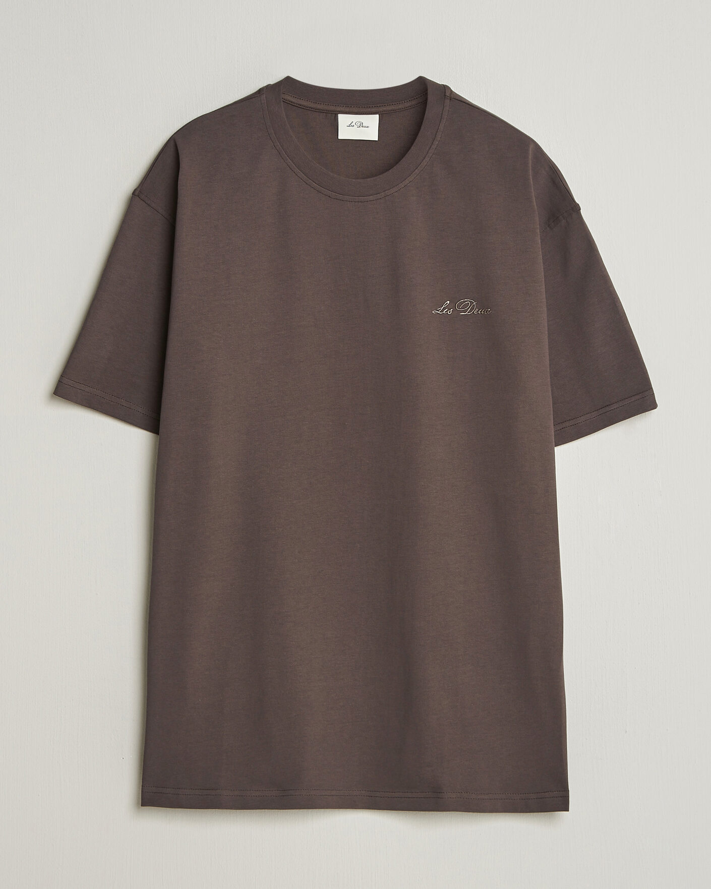 Uomini | T-shirt | LES DEUX | Crew T-Shirt Coffee Brown