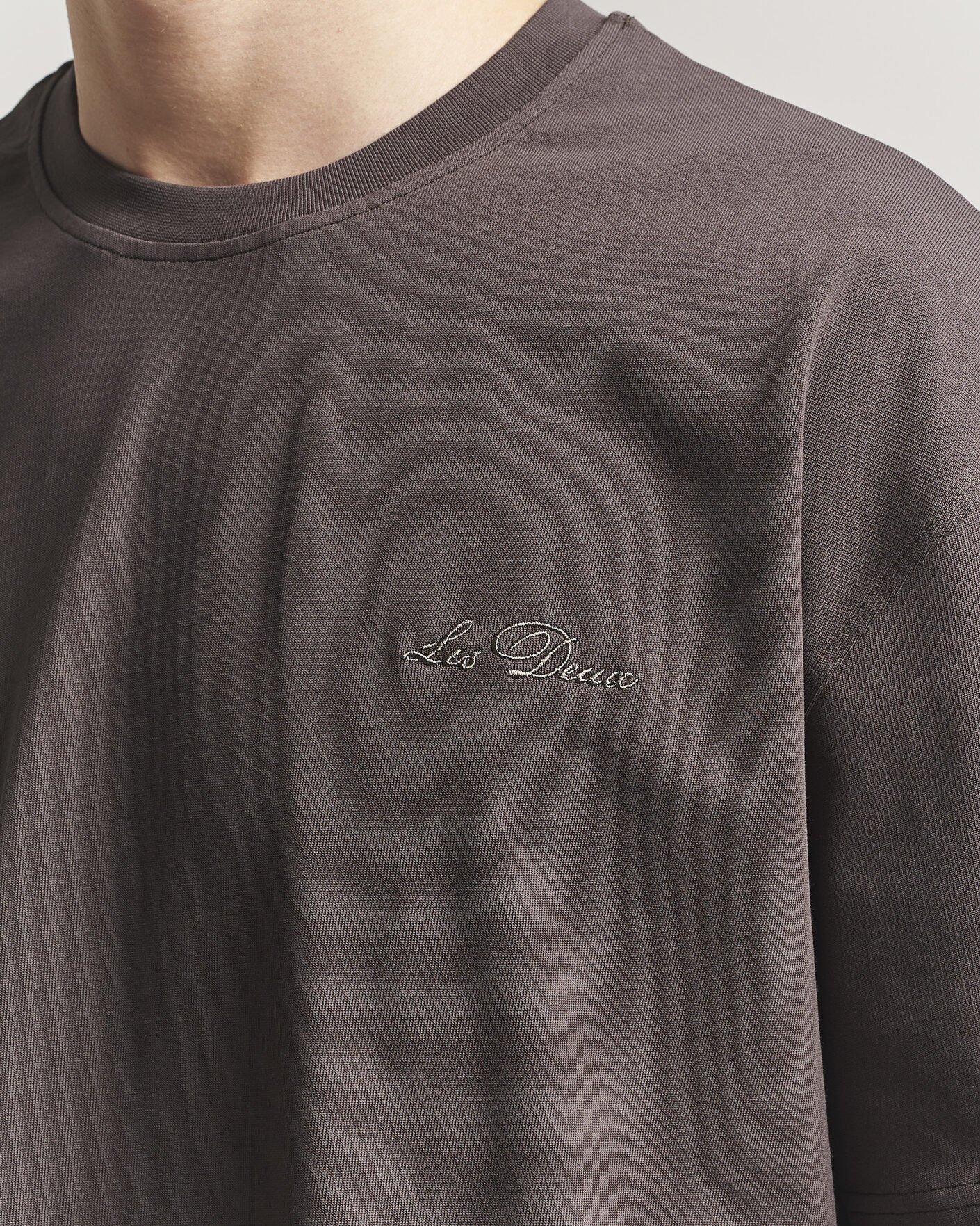 Uomini | T-shirt | LES DEUX | Crew T-Shirt Coffee Brown