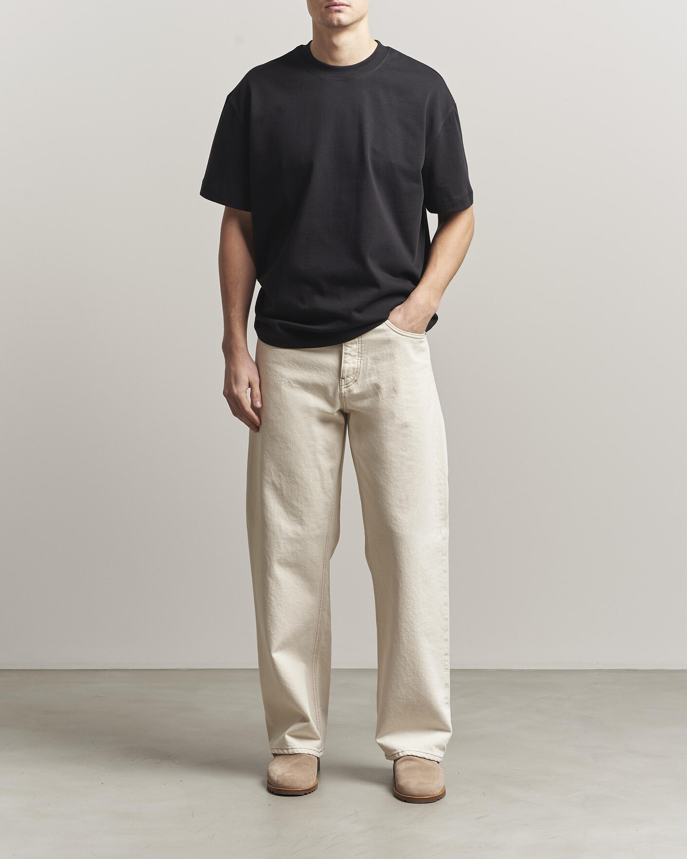 Uomini | T-shirt | LES DEUX | Carl Heavyweight T-Shirt Black