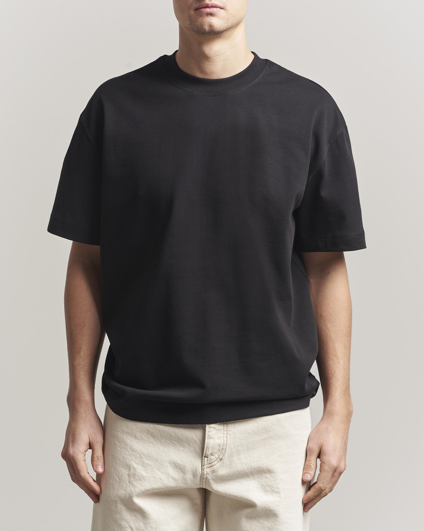 Uomini | T-shirt | LES DEUX | Carl Heavyweight T-Shirt Black