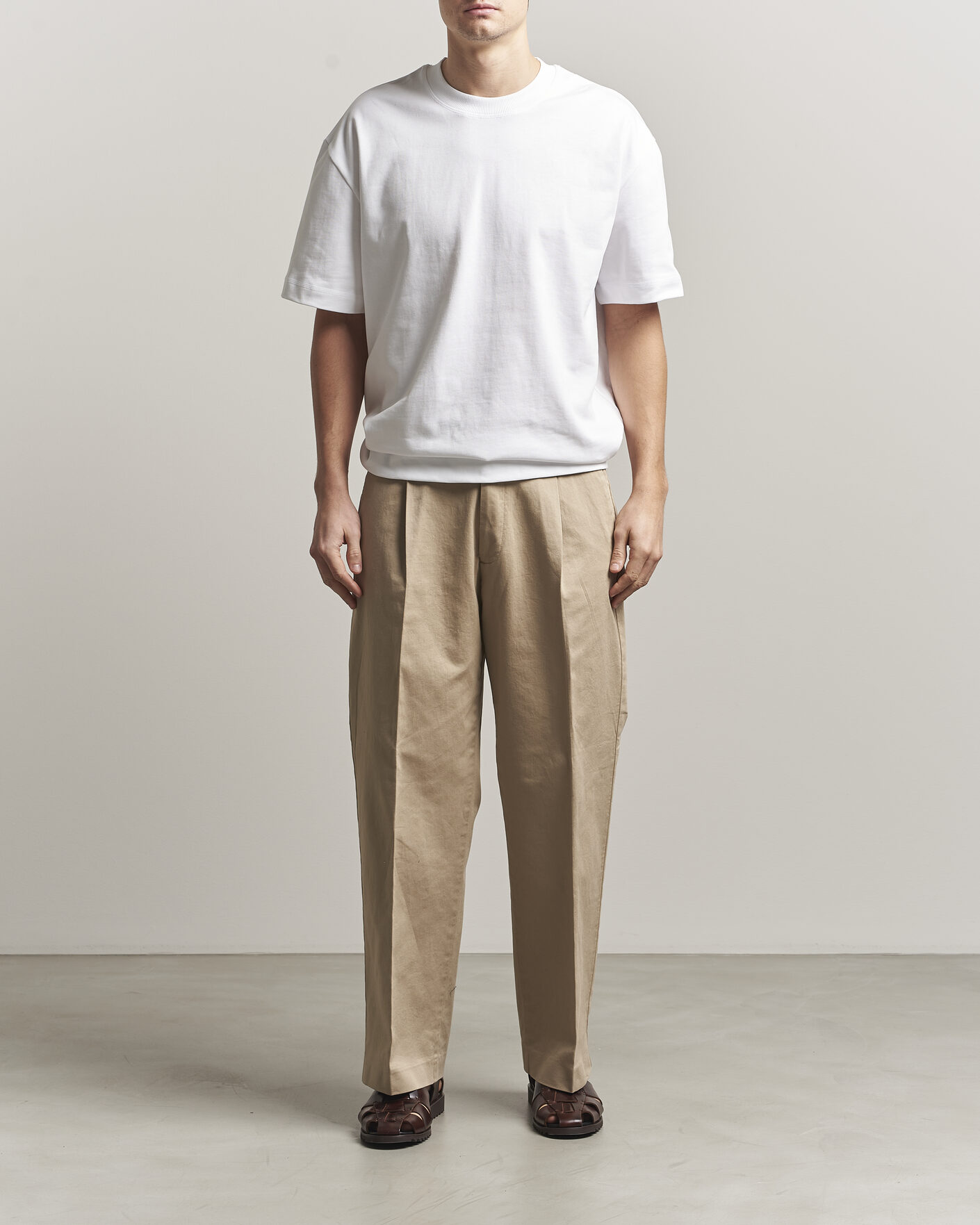 Uomini | T-shirt | LES DEUX | Carl Heavyweight T-Shirt White