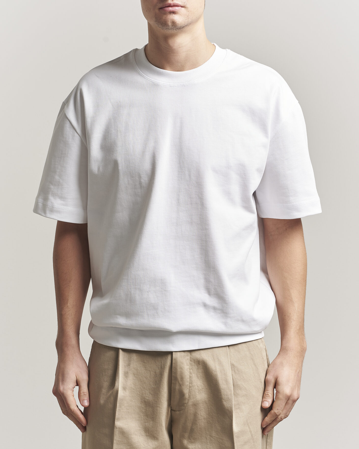 Uomini | T-shirt | LES DEUX | Carl Heavyweight T-Shirt White
