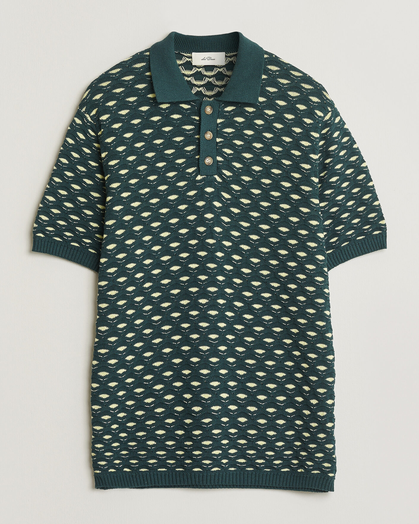 Uomini | Polo | LES DEUX | Esmay Shell Knitted Polo Sea Moss Green