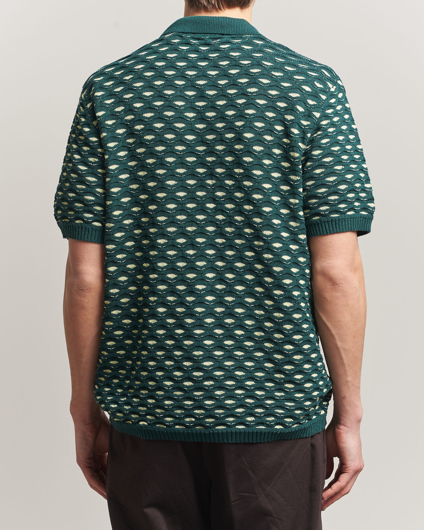 Uomini | Polo | LES DEUX | Esmay Shell Knitted Polo Sea Moss Green