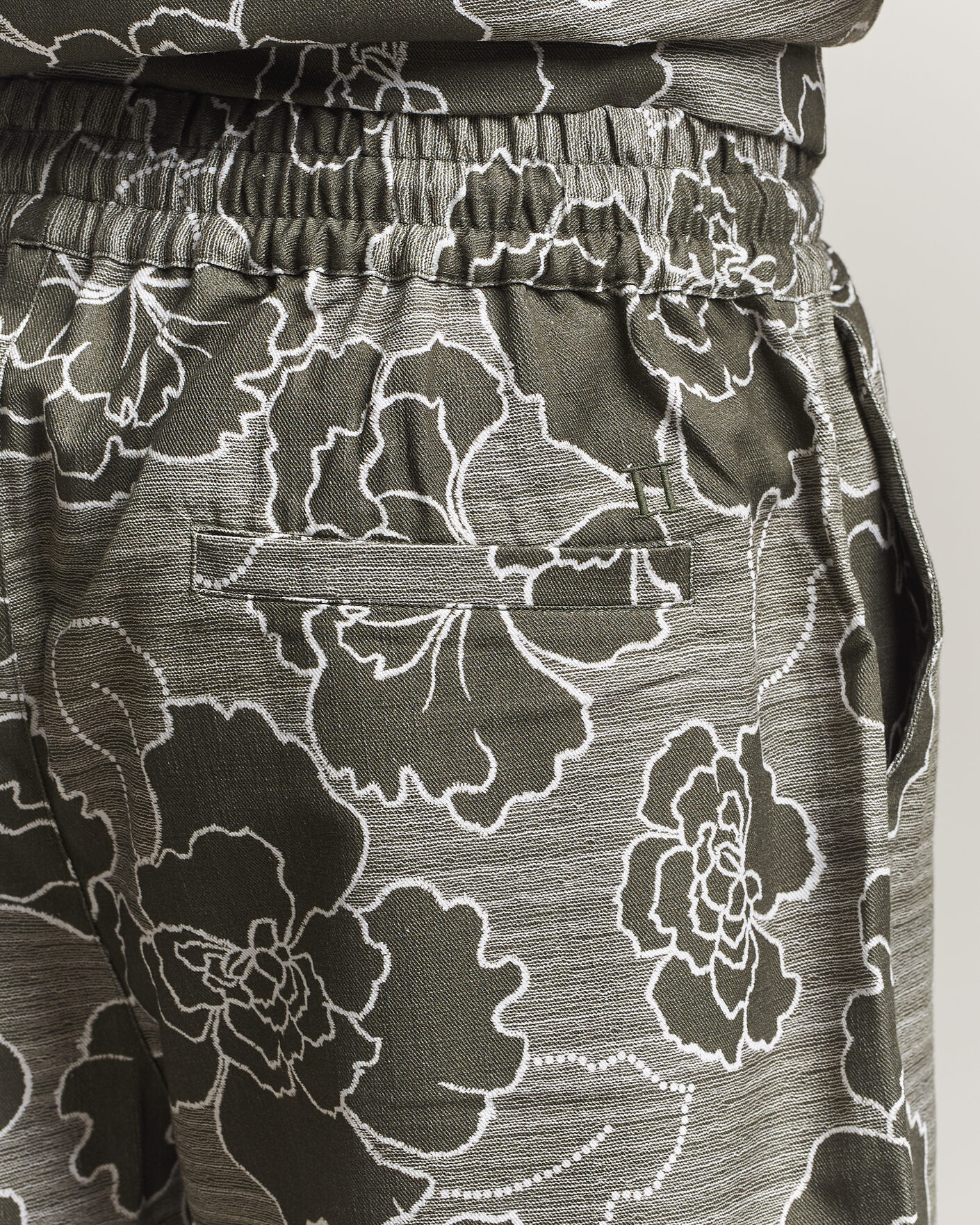 Uomini | Pantaloncini | LES DEUX | Charlie Poppy AOP Shorts Olive Night