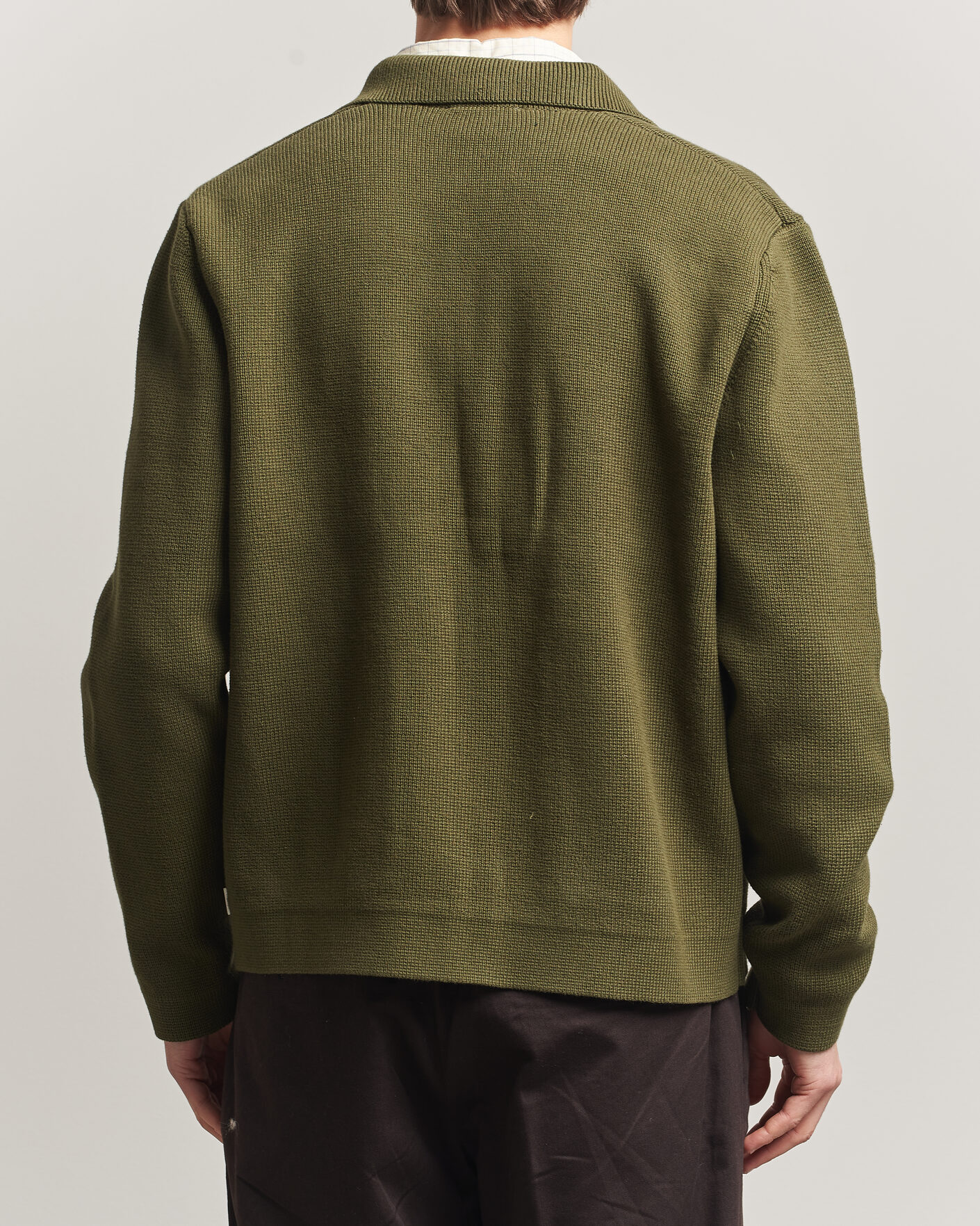 Uomini | Maglieria | LES DEUX | Fisher Cotton Milano Zip Olive Night