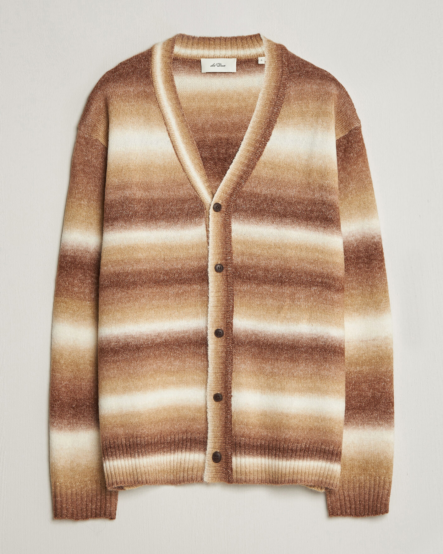 Uomini | Maglieria | LES DEUX | Boston Gradient Knitted Cardigan Teak Brown