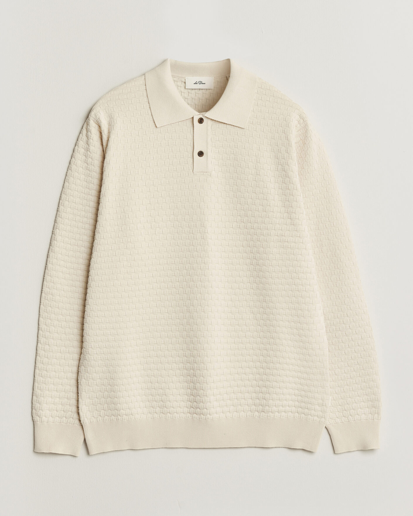 Uomini | Maglieria | LES DEUX | Billy Weave Knitted Polo Light Ivory
