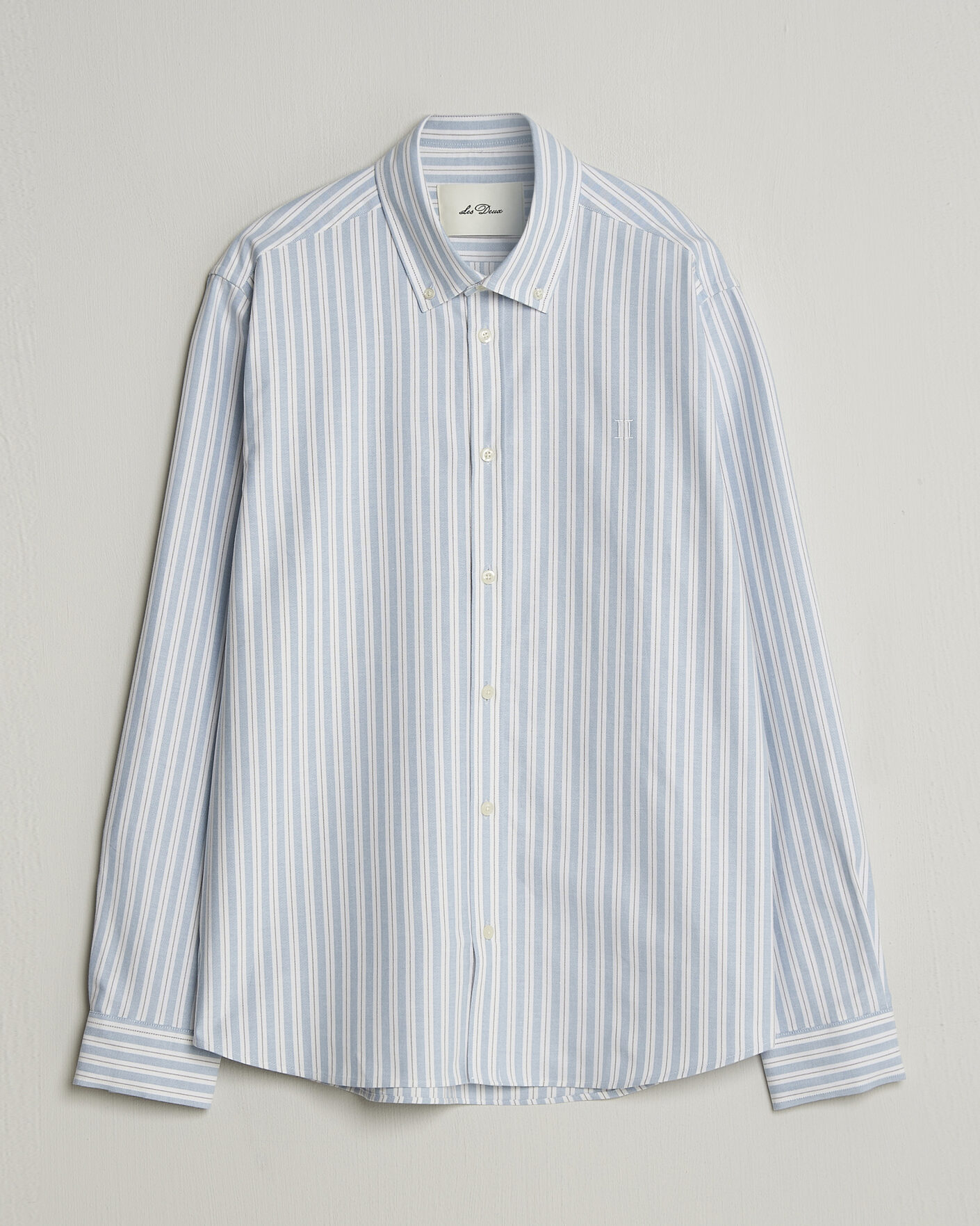 Uomini | Camicie | LES DEUX | Konrad Striped Oxford Shirt Allure Blue