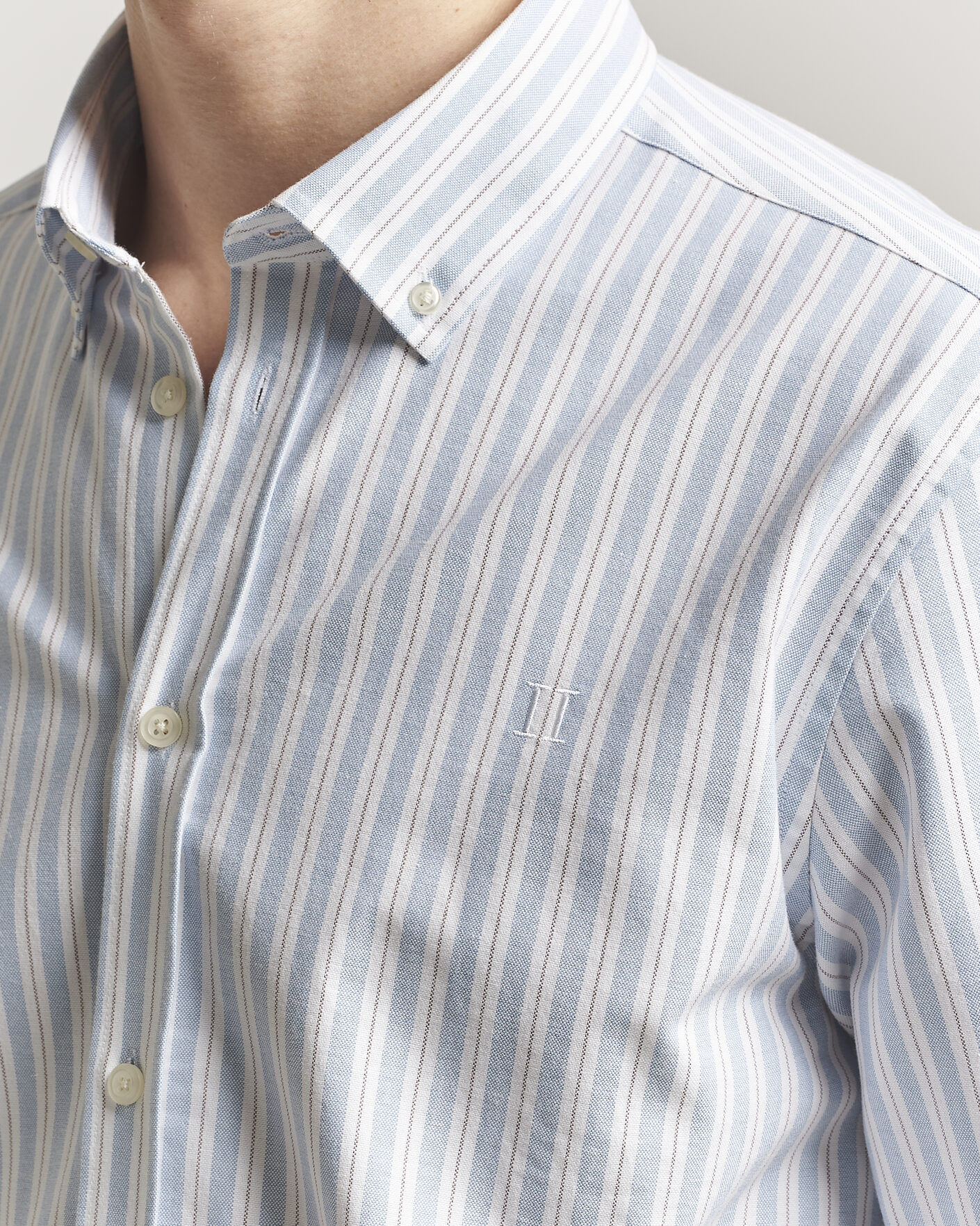 Uomini | Camicie | LES DEUX | Konrad Striped Oxford Shirt Allure Blue
