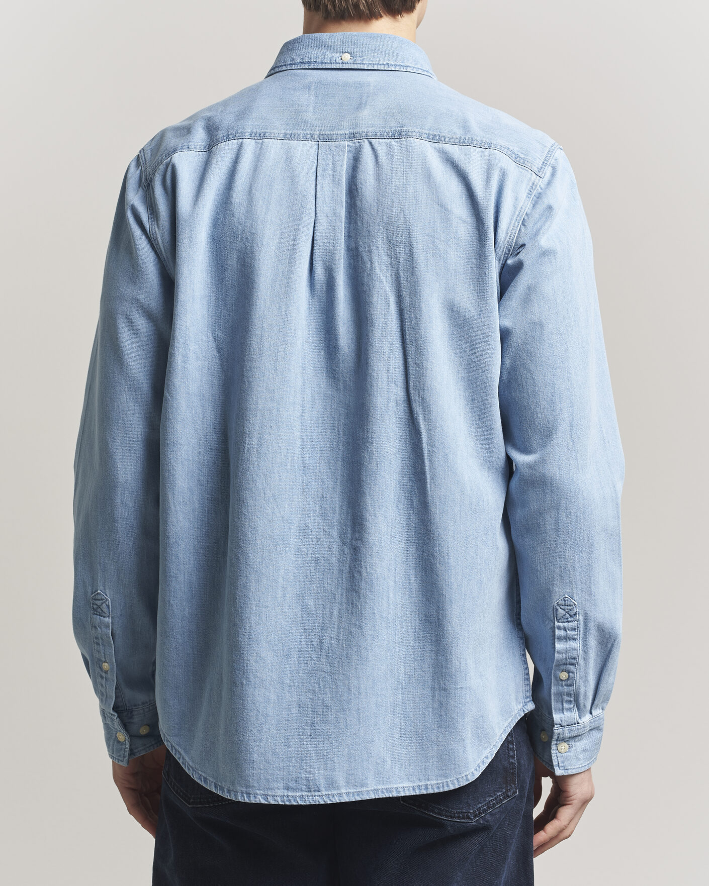 Uomini | Camicie | LES DEUX | Konrad Denim Shirt Light Indigo Wash