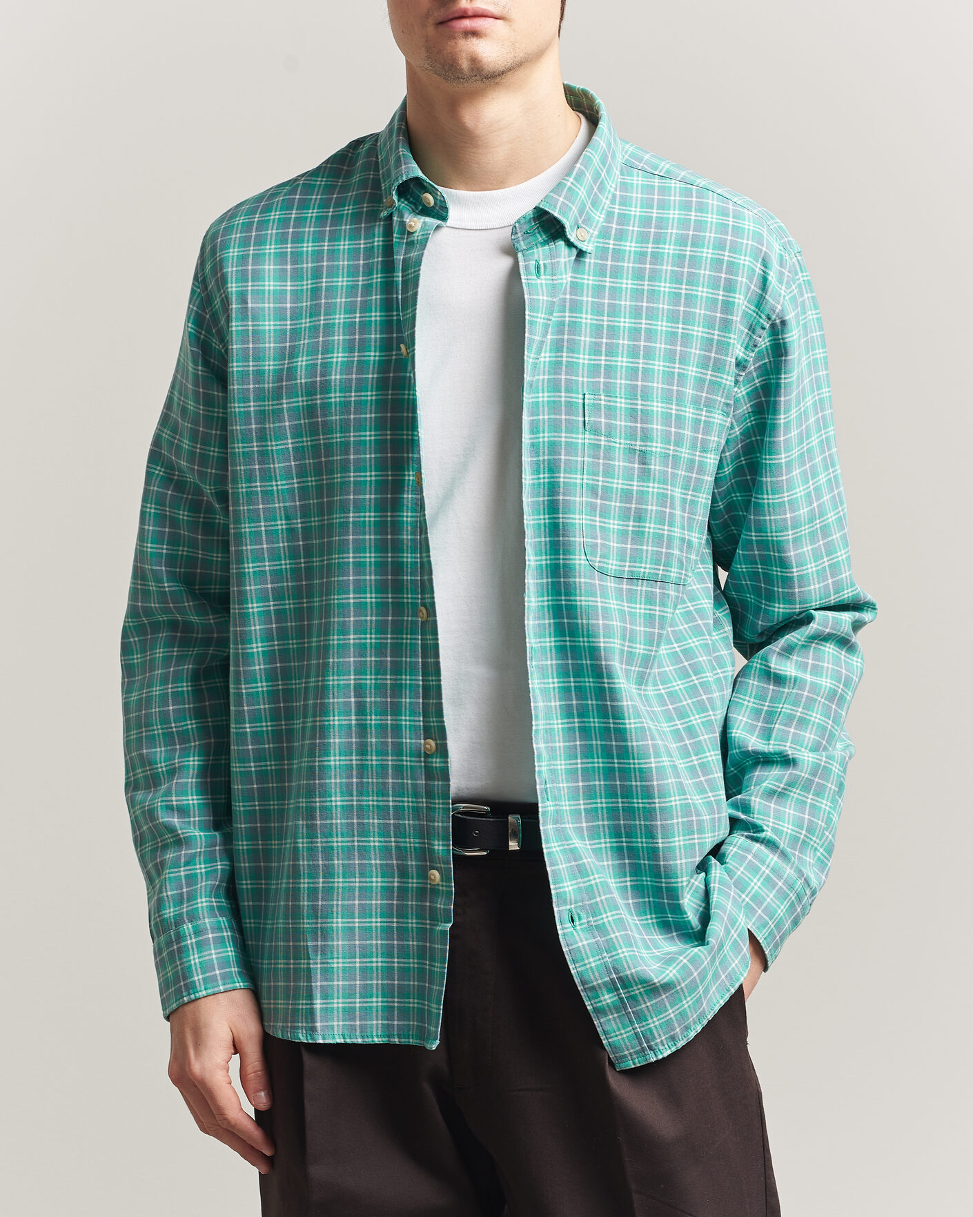 Uomini | Camicie | LES DEUX | Kent Check Shirt Allure Blue