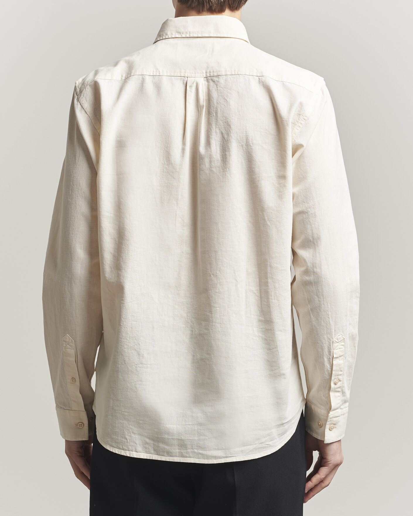 Uomini | Camicie | LES DEUX | Konrad Cotton/Linen Shirt Eggnog White
