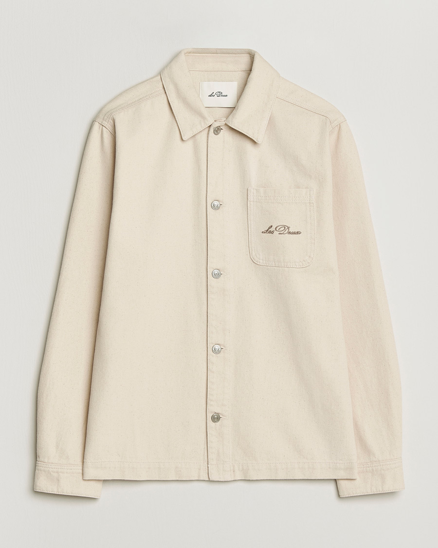 Uomini | Camicie | LES DEUX | Layton Faience Twill Overshirt Ivory