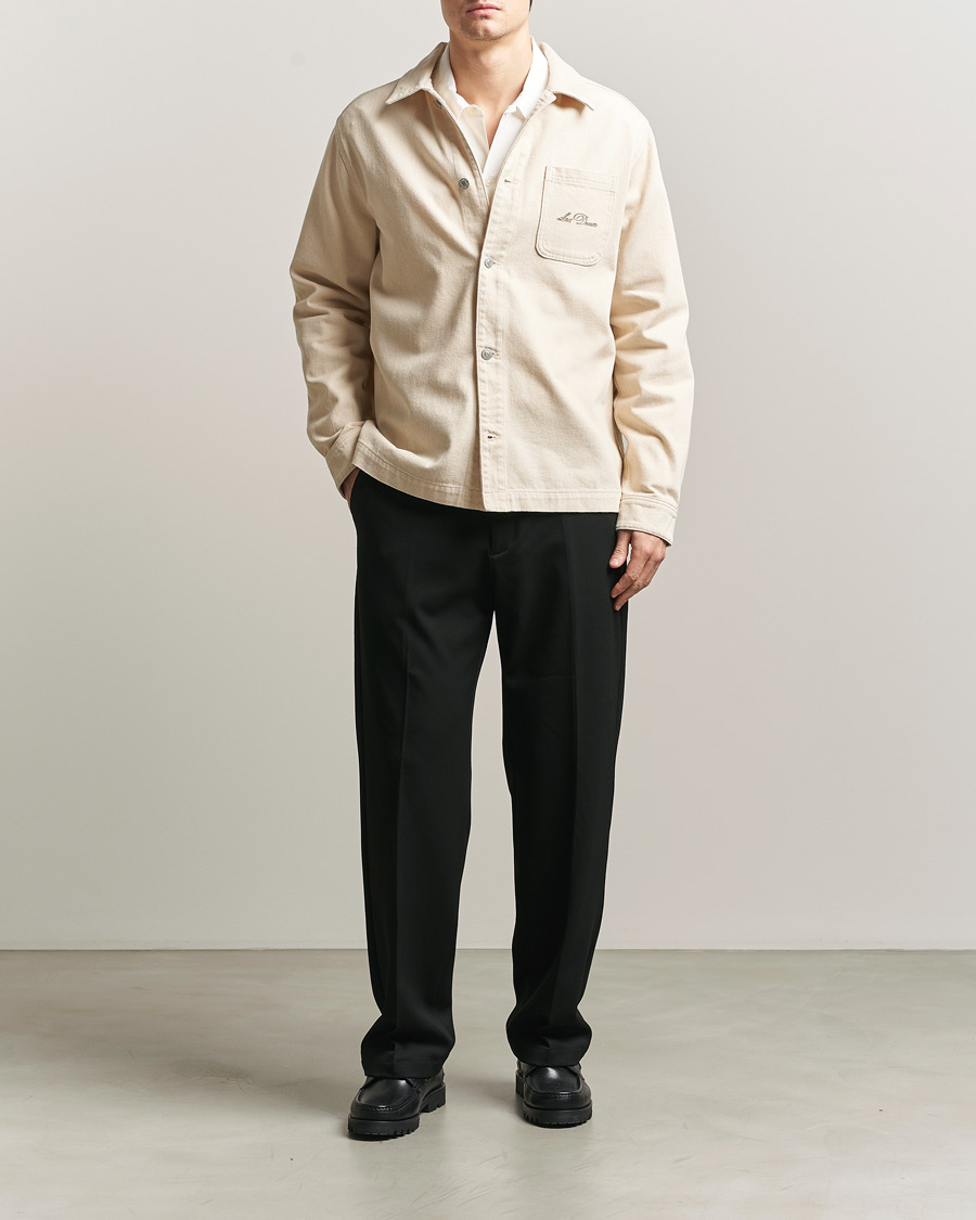 Uomini | Camicie | LES DEUX | Layton Faience Twill Overshirt Ivory