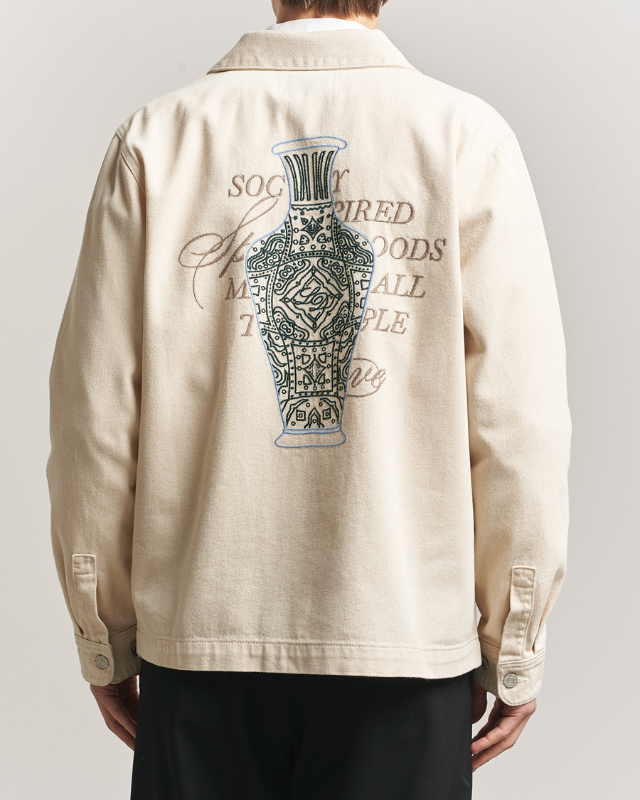 Uomini | Camicie | LES DEUX | Layton Faience Twill Overshirt Ivory