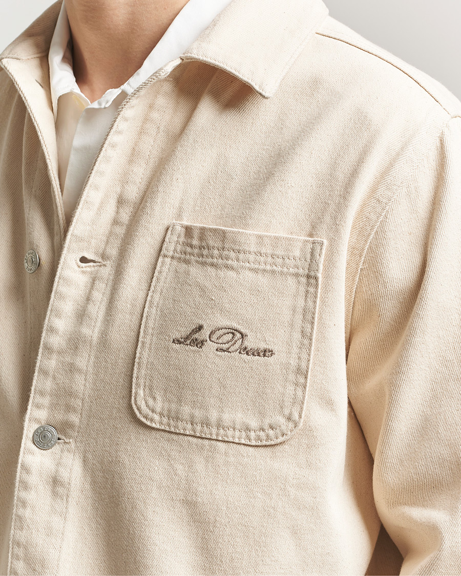Uomini | Camicie | LES DEUX | Layton Faience Twill Overshirt Ivory