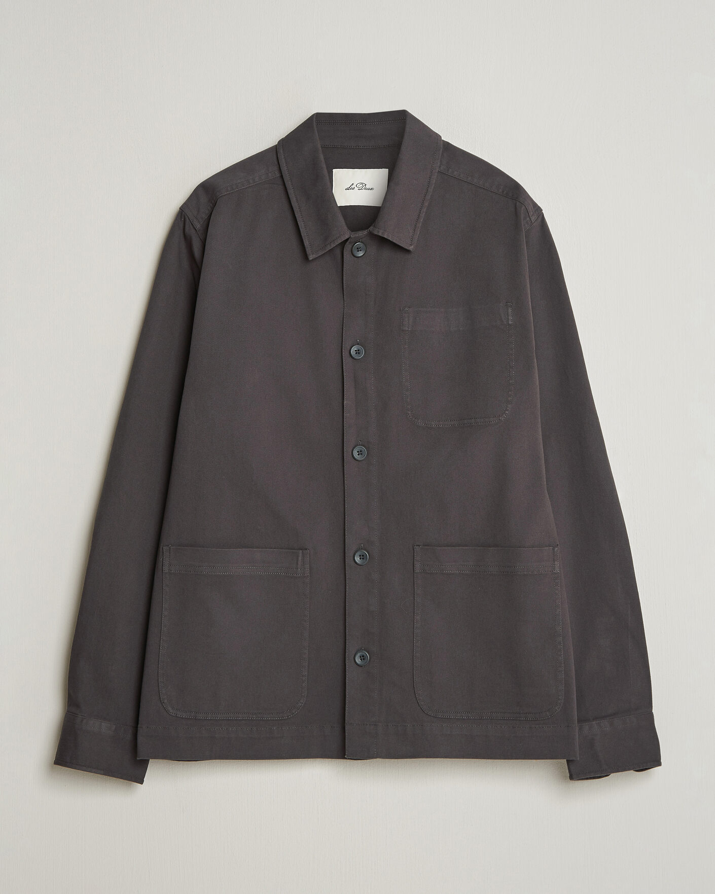 Uomini | Camicie | LES DEUX | Layton Cotton Overshirt Black