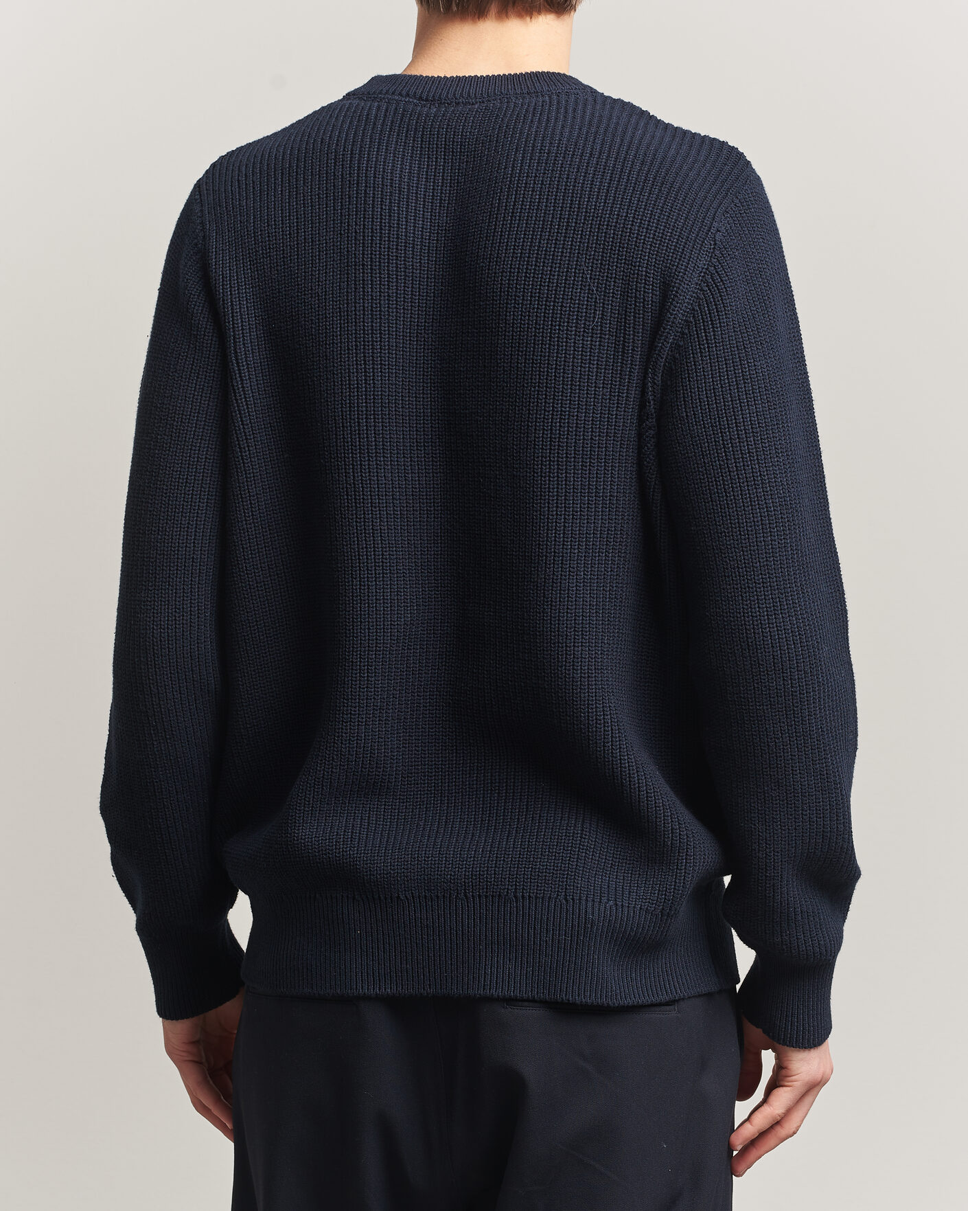 Uomini | Maglieria | LES DEUX | Garry Rib Crew Neck Knit Dark Navy