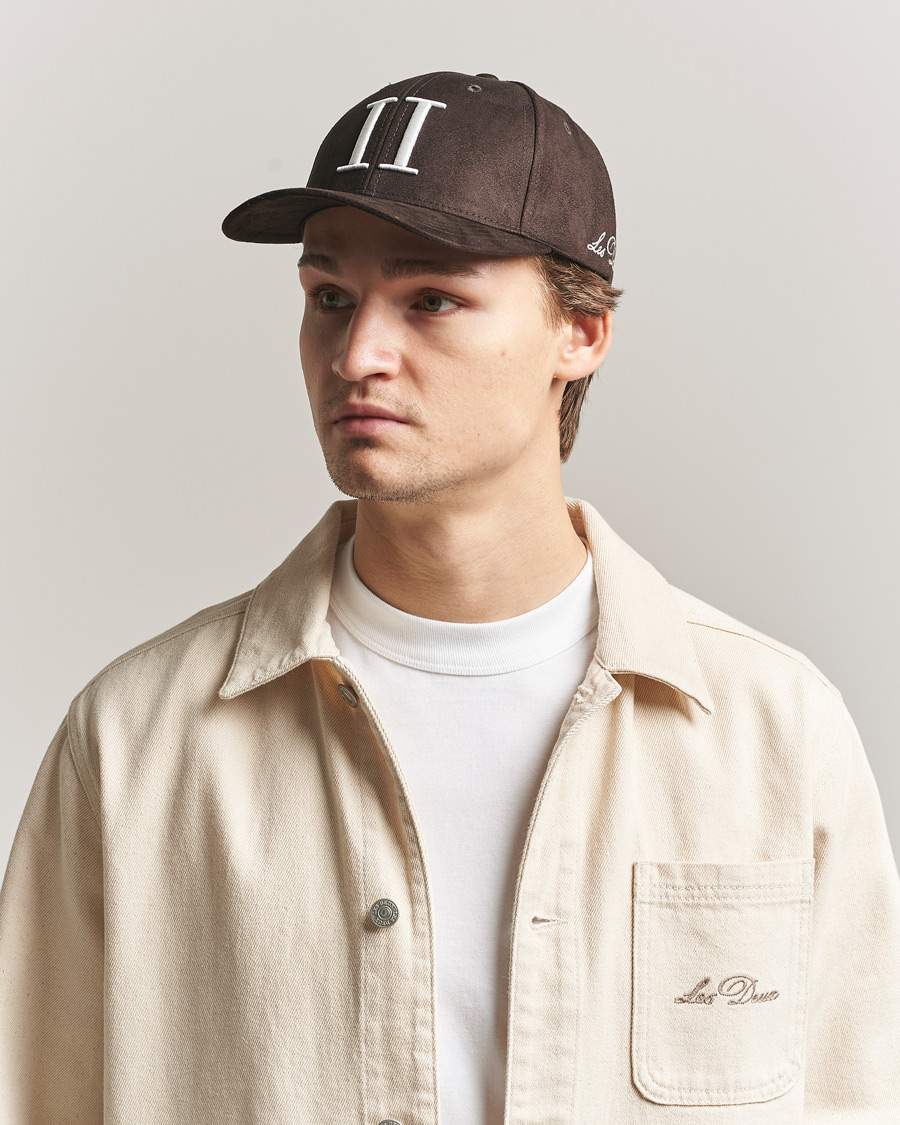 Uomini | Cappelli & Berretti | LES DEUX | Encore Suede Baseball Cap Coffee Brown