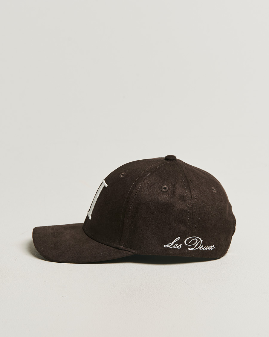 Uomini | Cappelli & Berretti | LES DEUX | Encore Suede Baseball Cap Coffee Brown