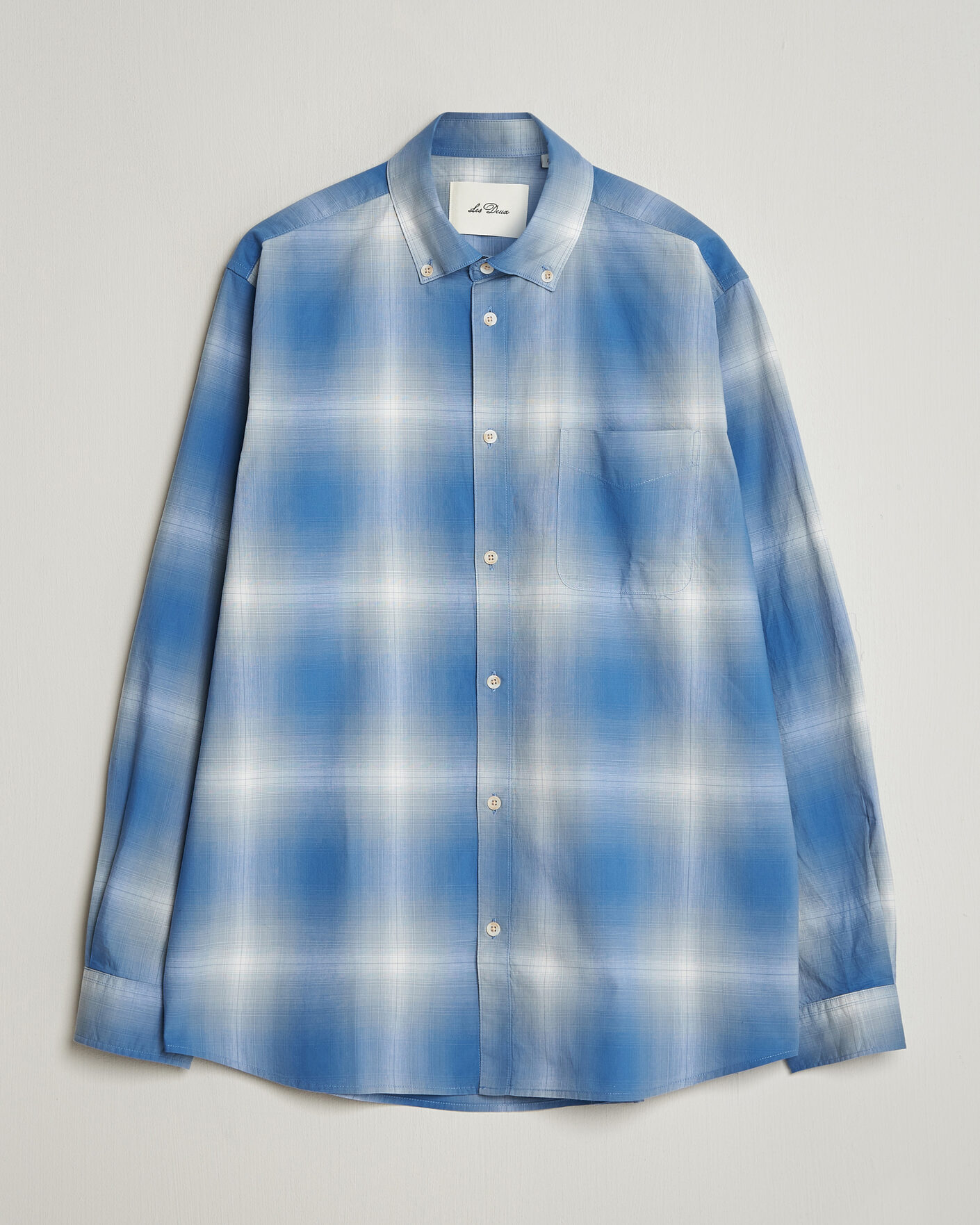 Uomini | Camicie | LES DEUX | Kent Shadowcheck Shirt Palace Blue