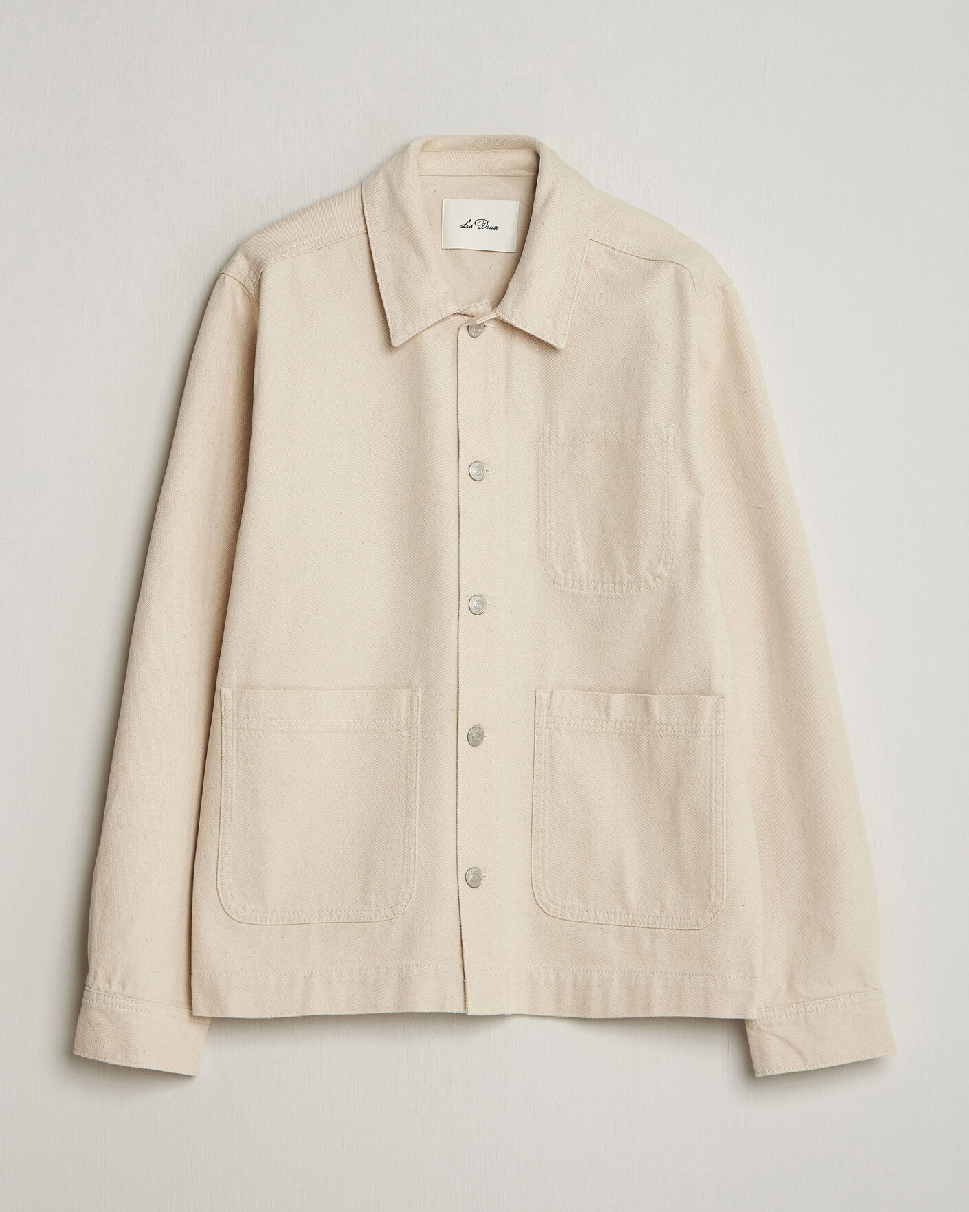Uomini | Camicie | LES DEUX | Layton Denim Overshirt Ivory