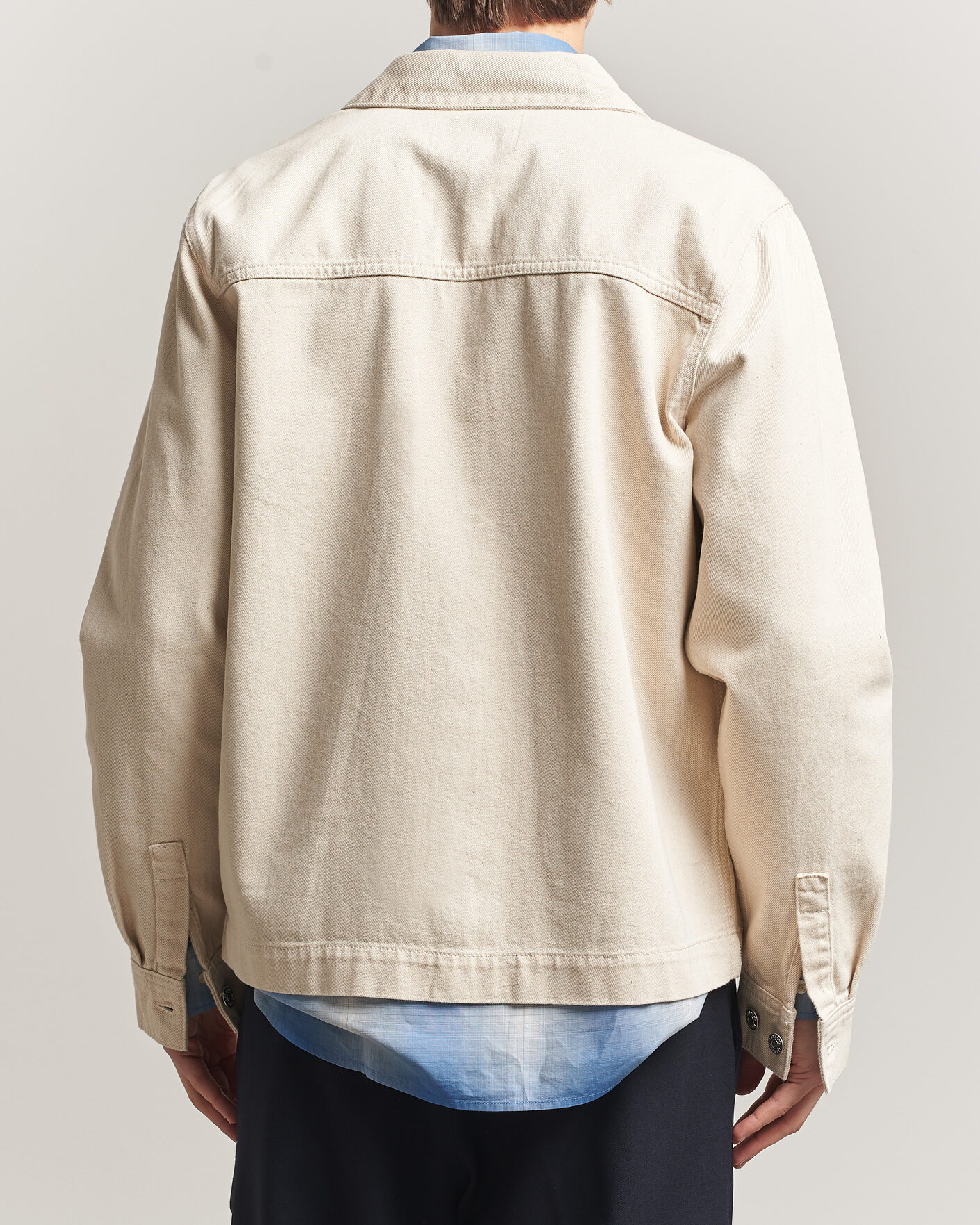 Uomini | Camicie | LES DEUX | Layton Denim Overshirt Ivory