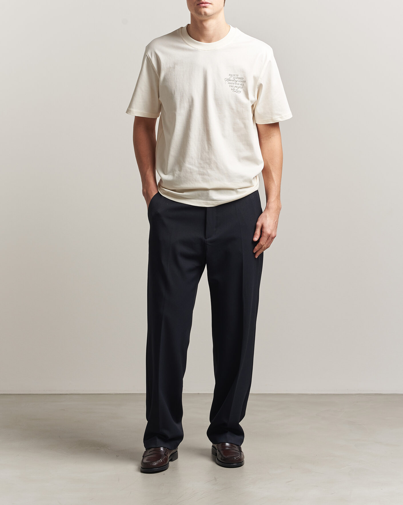 Uomini | Pantaloni | LES DEUX | Como Solid Slack Pants Dark Navy