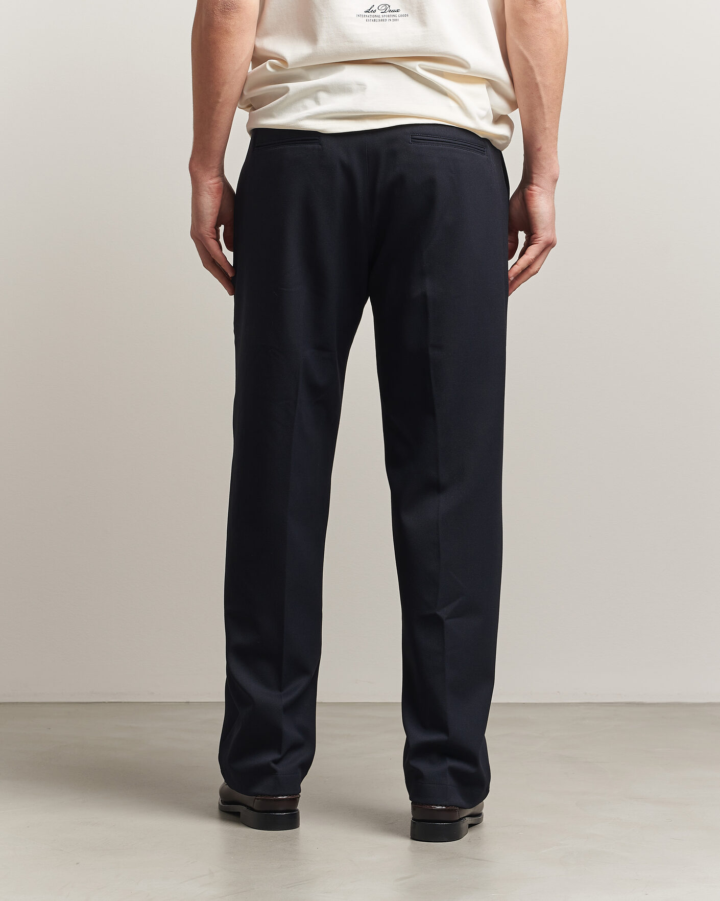Uomini | Pantaloni | LES DEUX | Como Solid Slack Pants Dark Navy