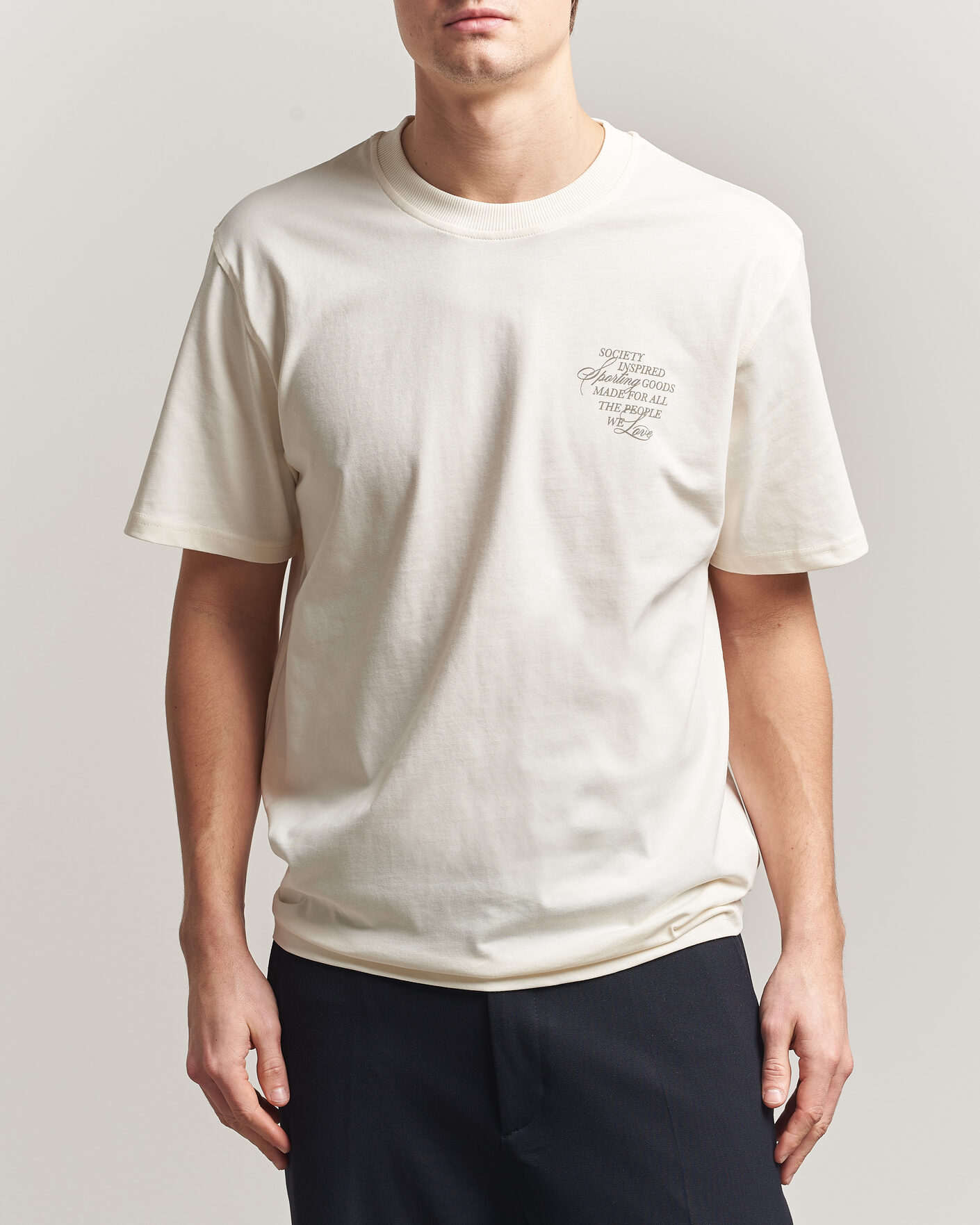 Uomini | T-shirt | LES DEUX | Ben Faience T-Shirt Eggnog White