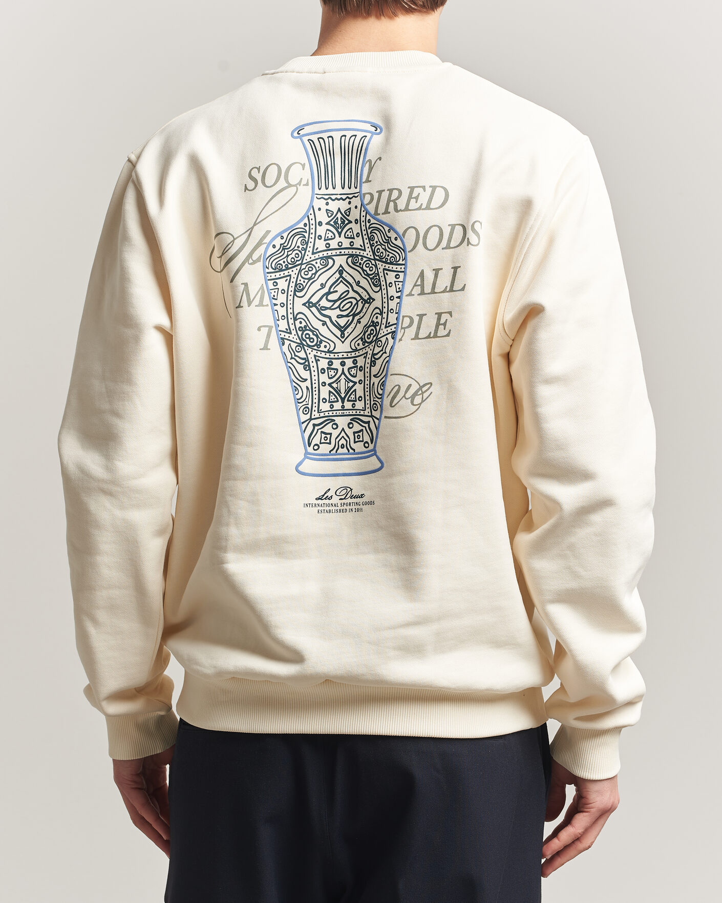 Uomini | Maglieria | LES DEUX | Ben Faience Sweatshirt Eggnog White