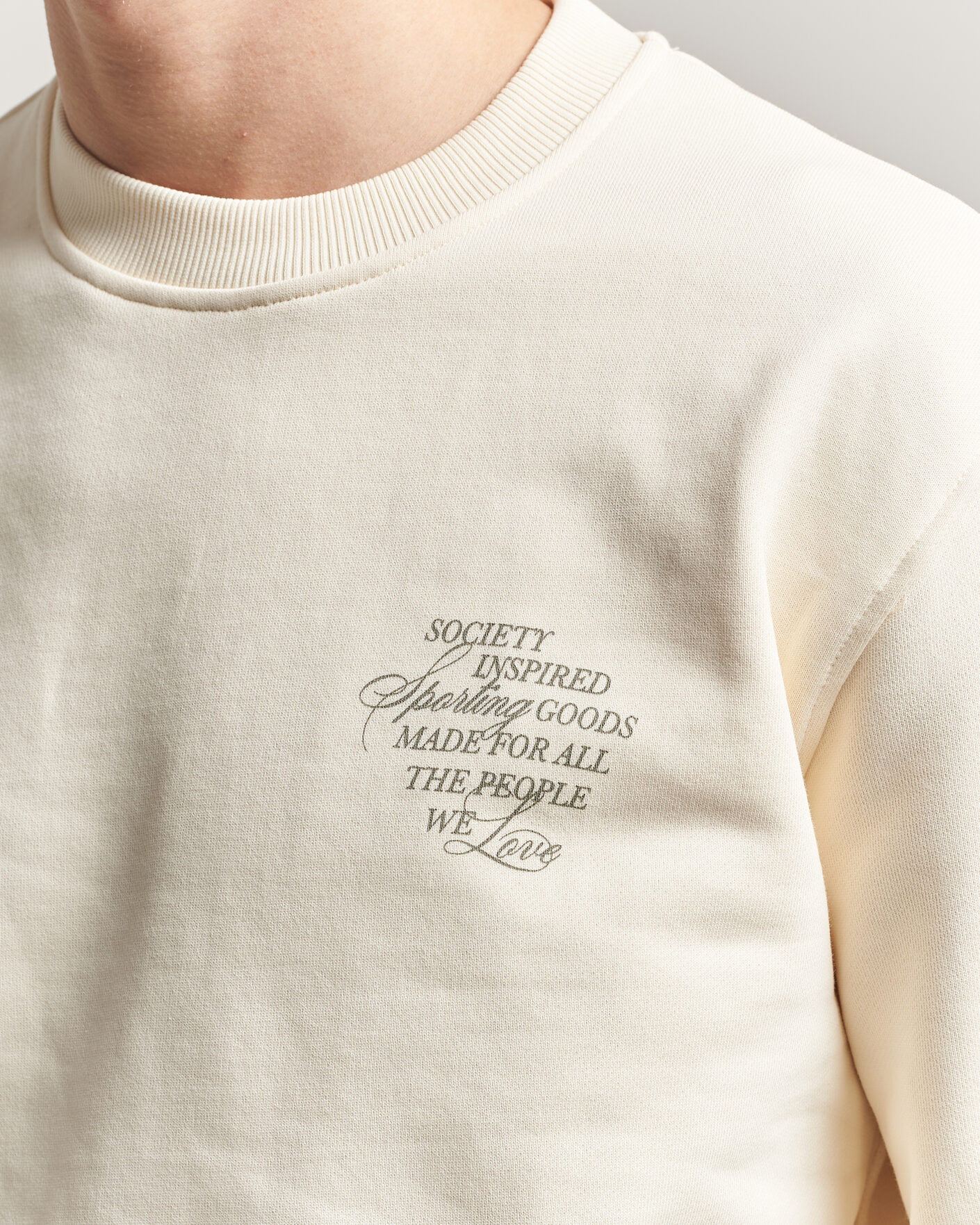 Uomini | Maglieria | LES DEUX | Ben Faience Sweatshirt Eggnog White