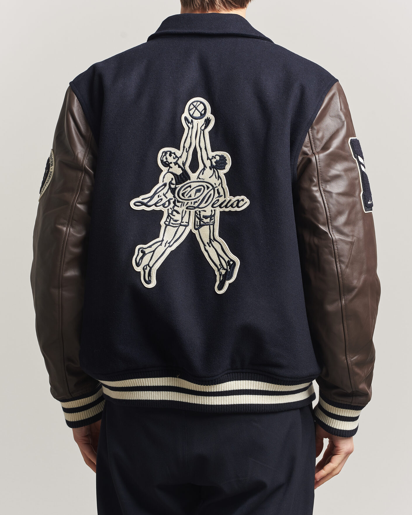 Uomini | Giacche | LES DEUX | Basket Varsity Wool Jacket Dark Navy
