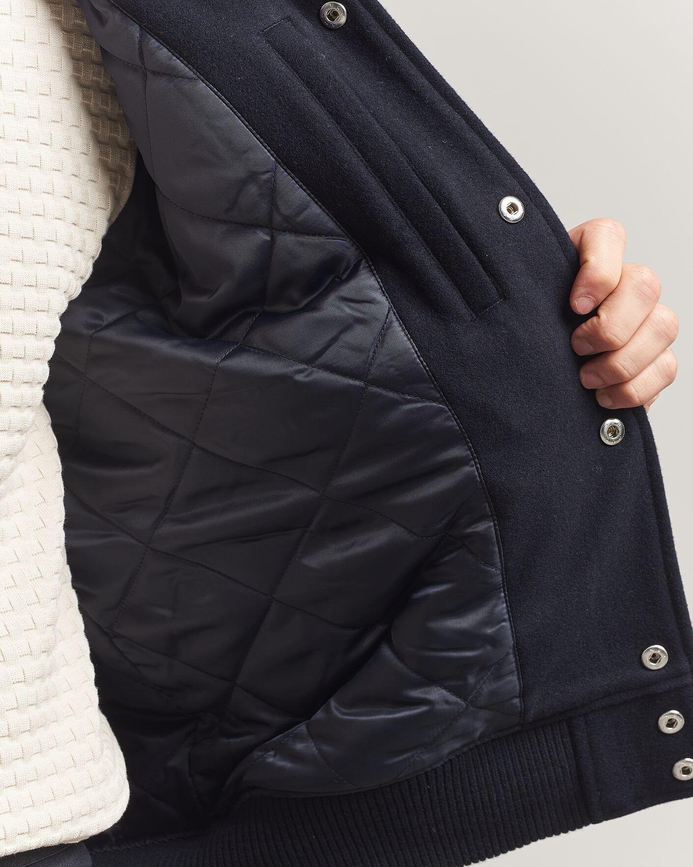 Uomini | Giacche | LES DEUX | Basket Varsity Wool Jacket Dark Navy