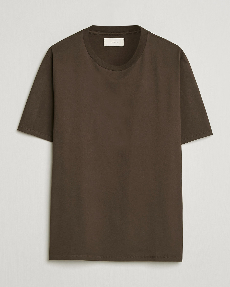 Uomini | T-shirt | Jeanerica | Delon Crew Neck T-Shirt Brown