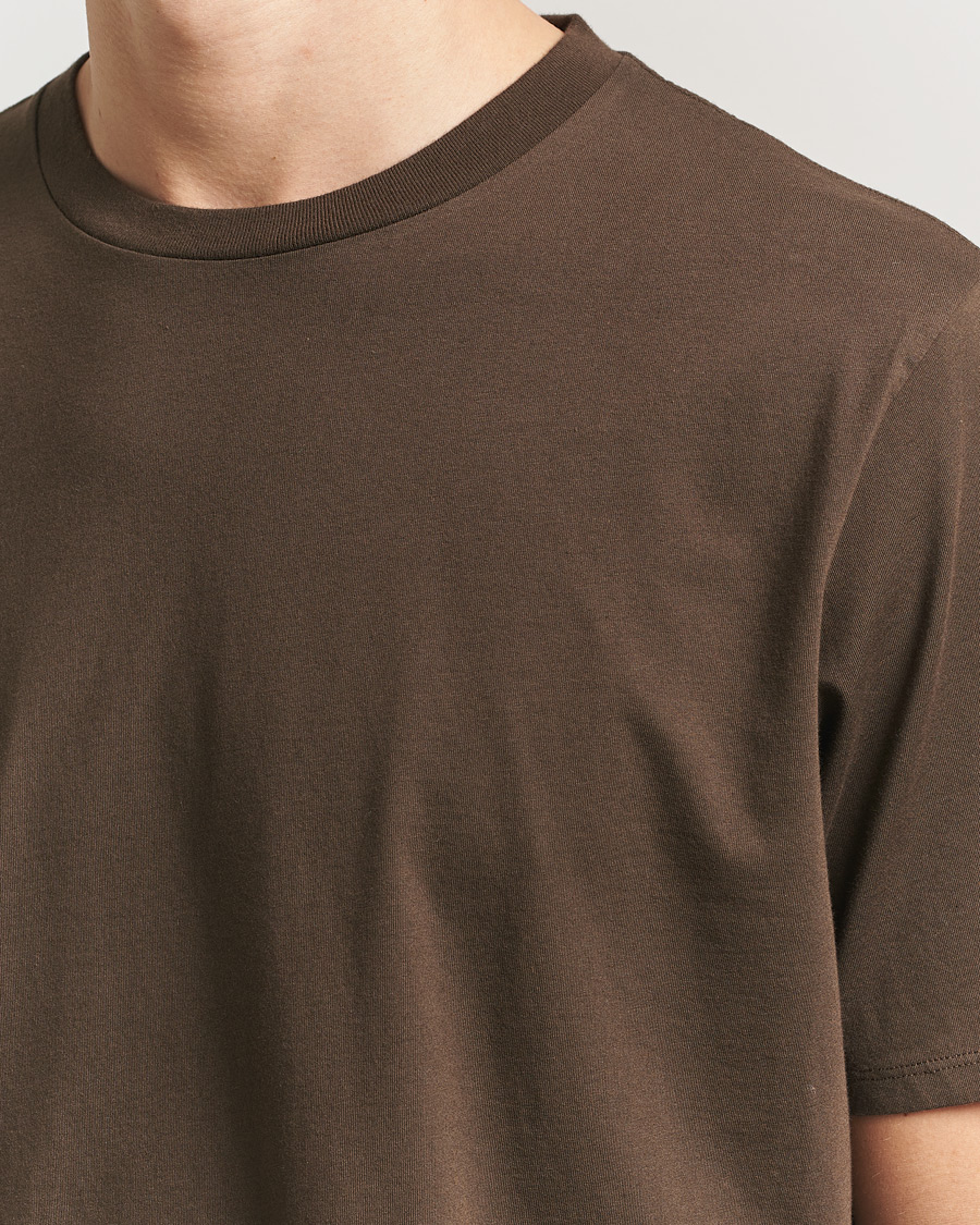 Uomini | T-shirt | Jeanerica | Delon Crew Neck T-Shirt Brown