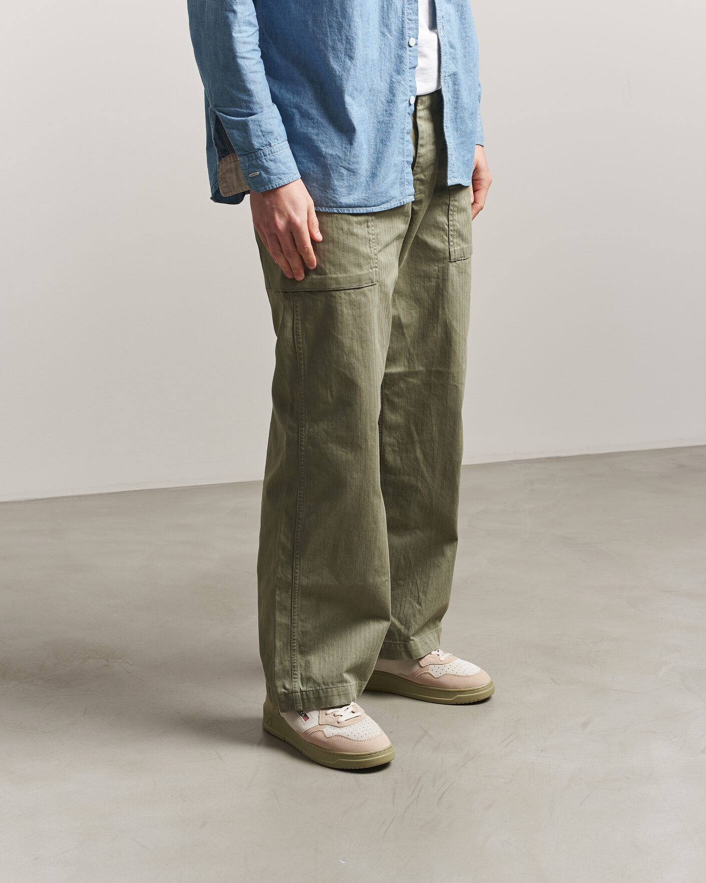 Uomini | Sneakers | Autry | Medalist Low Suede Mix Sneaker Green/White/Sand