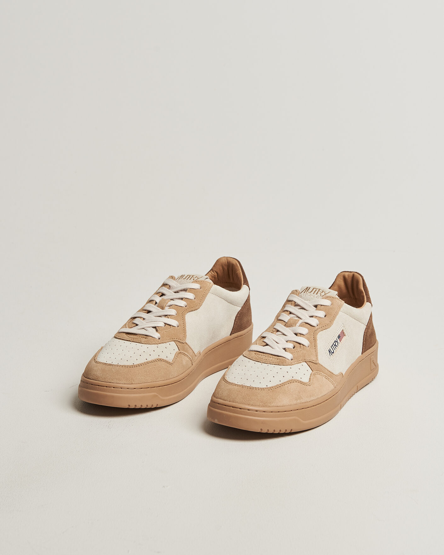 Uomini | Sneakers | Autry | Medalist Low Suede Mix Sneaker Tundra/Egg/Peanut