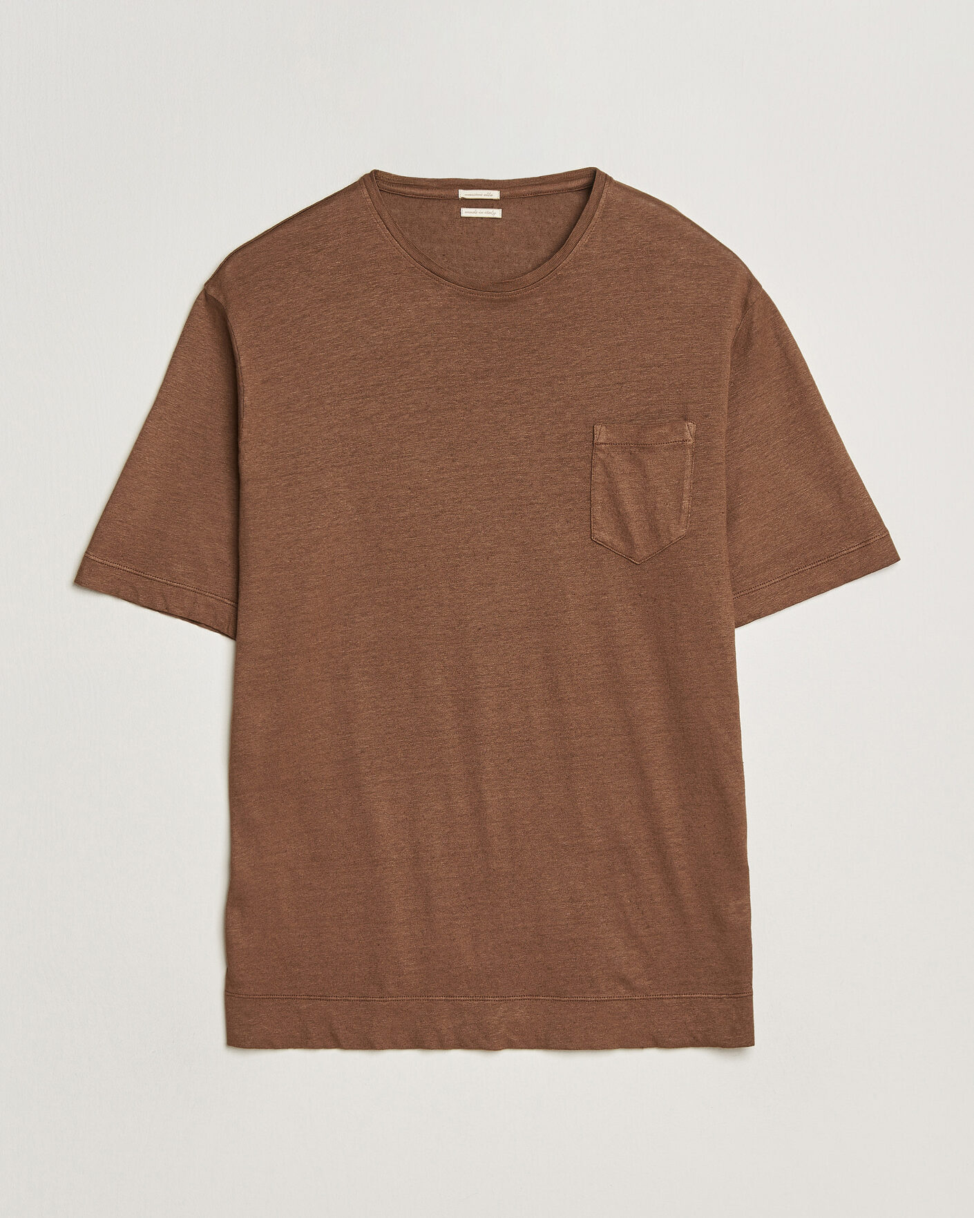 Uomini | T-shirt | Massimo Alba | Panarea Cotton/Linen T-Shirt Wood
