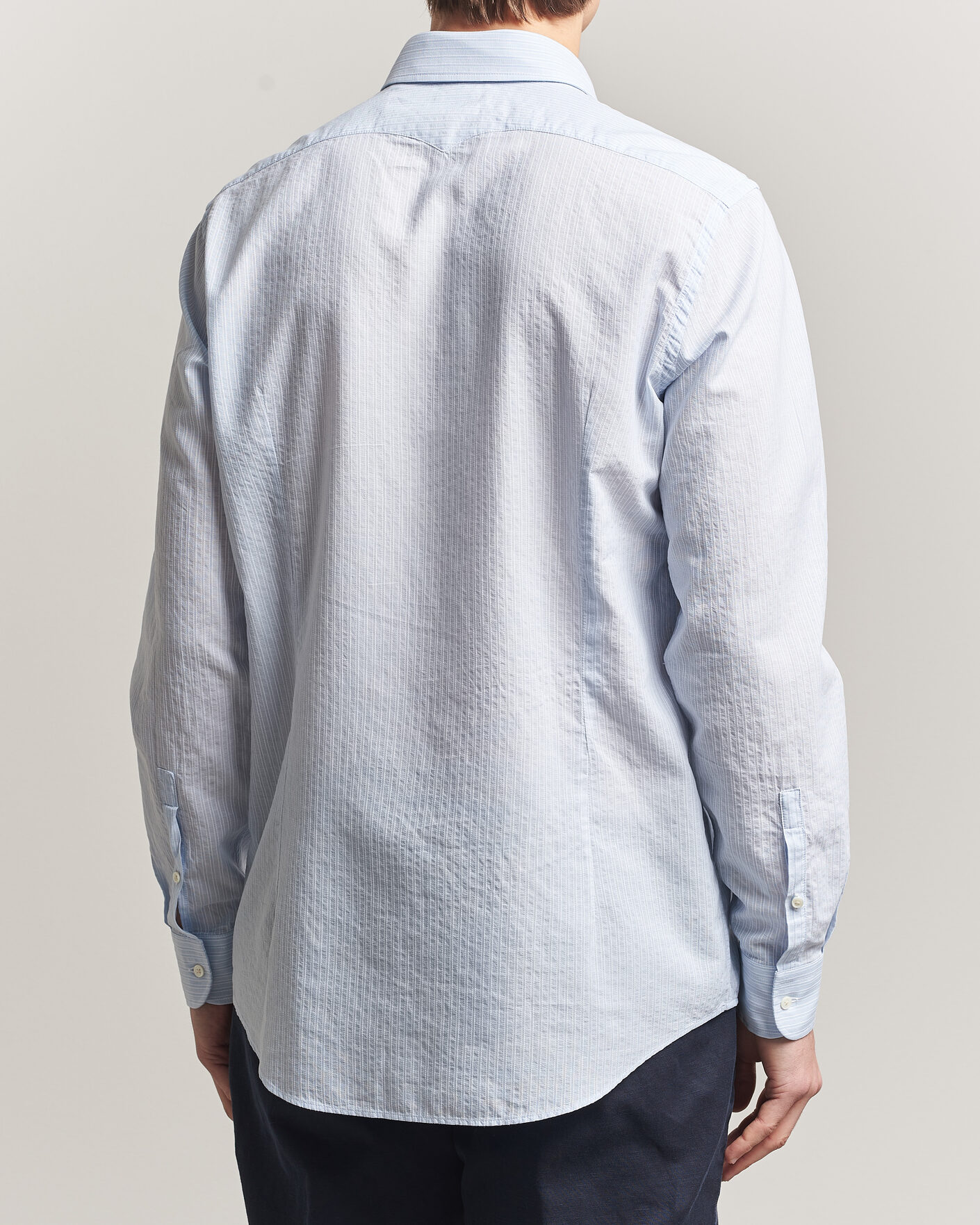 Uomini | Camicie | Massimo Alba | Genova Striped Shirt Sky Blue