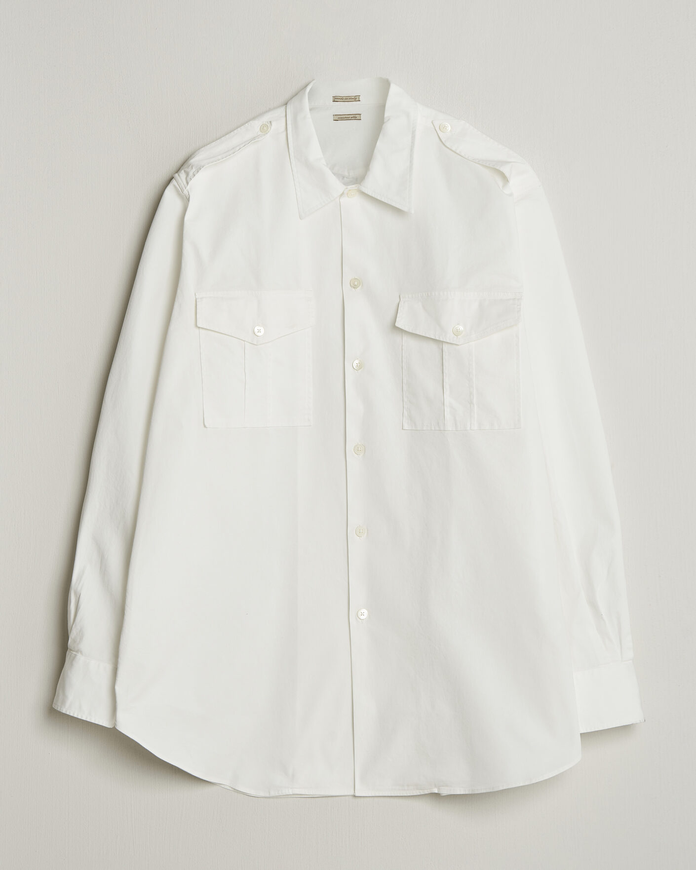 Uomini | Camicie | Massimo Alba | Army Double Pocket Shirt White